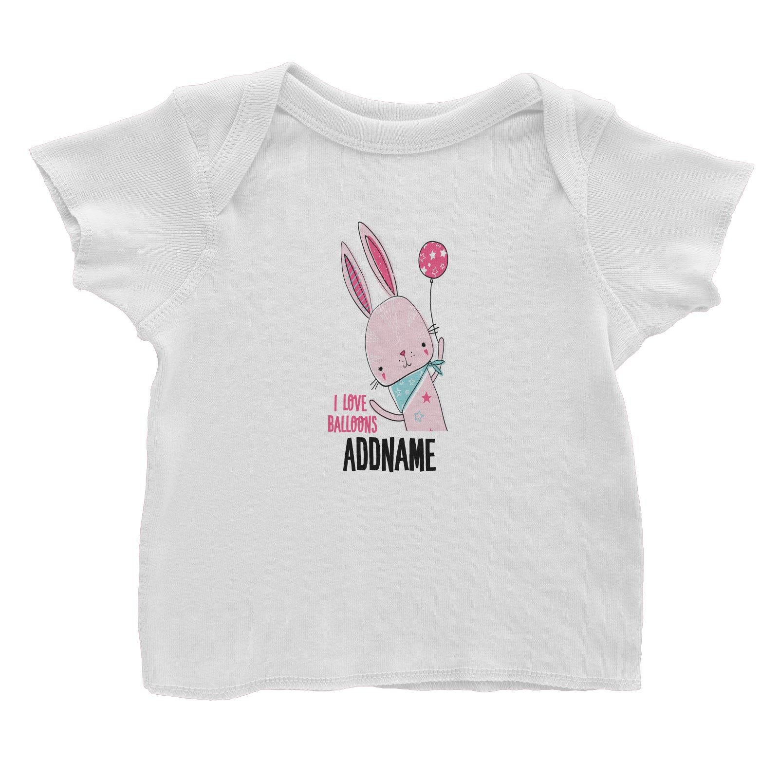Cool Vibrant Series I Love Balloons Addname Baby T-Shirt [SALE]