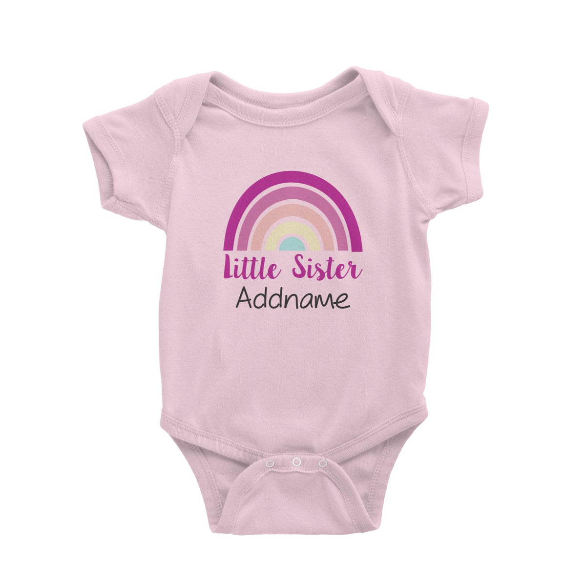 Colourful Rainbow Little Sister Baby Romper