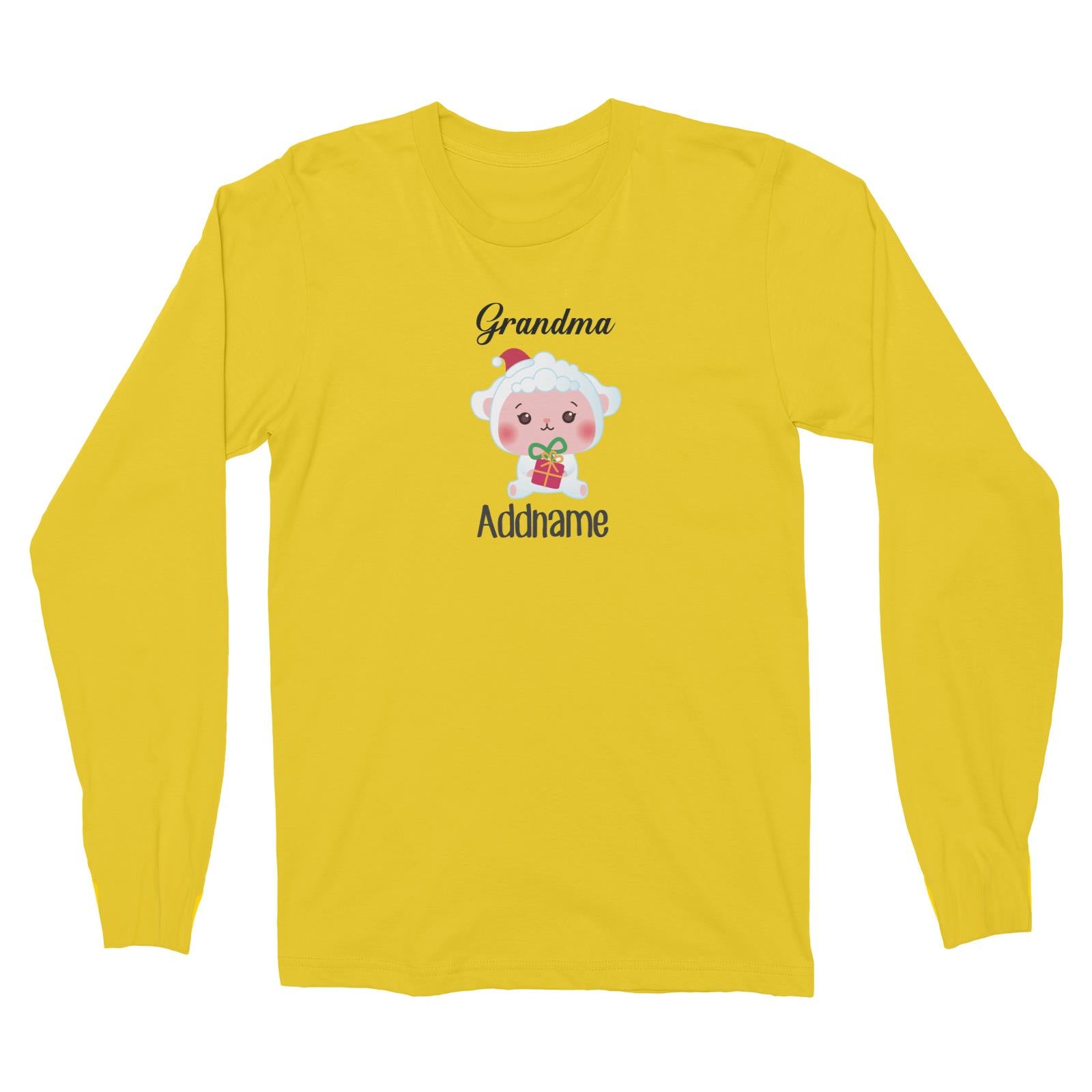 Christmas Cute Animal Series Grandma Sheep Long Sleeve Unisex T-Shirt