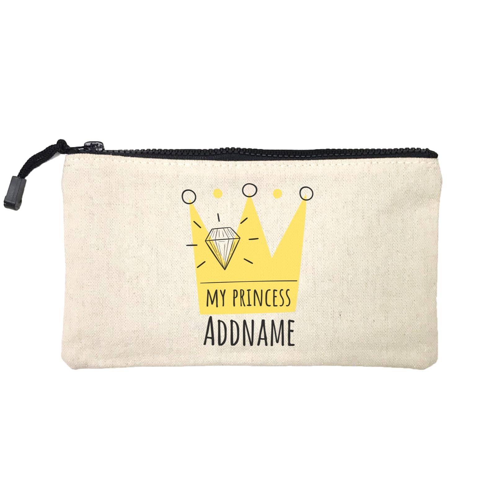 Drawn Crown My Princess Addname Mini Accessories Stationery Pouch