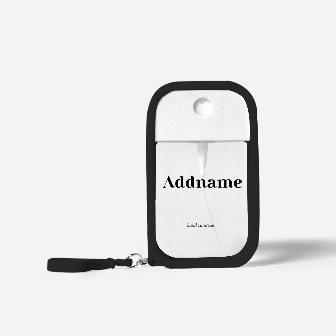 Refillable Hand Sanitizer with Personalisation - Classic Black