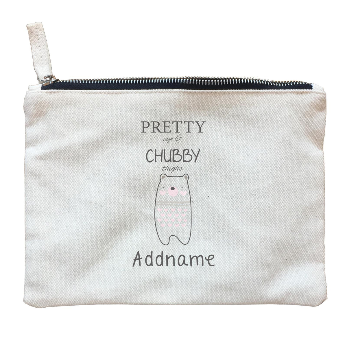 Cute Animals and Friends Series 2 Bear Pretty Eyes &amp; Chubby Things Addname Zipper Pouch