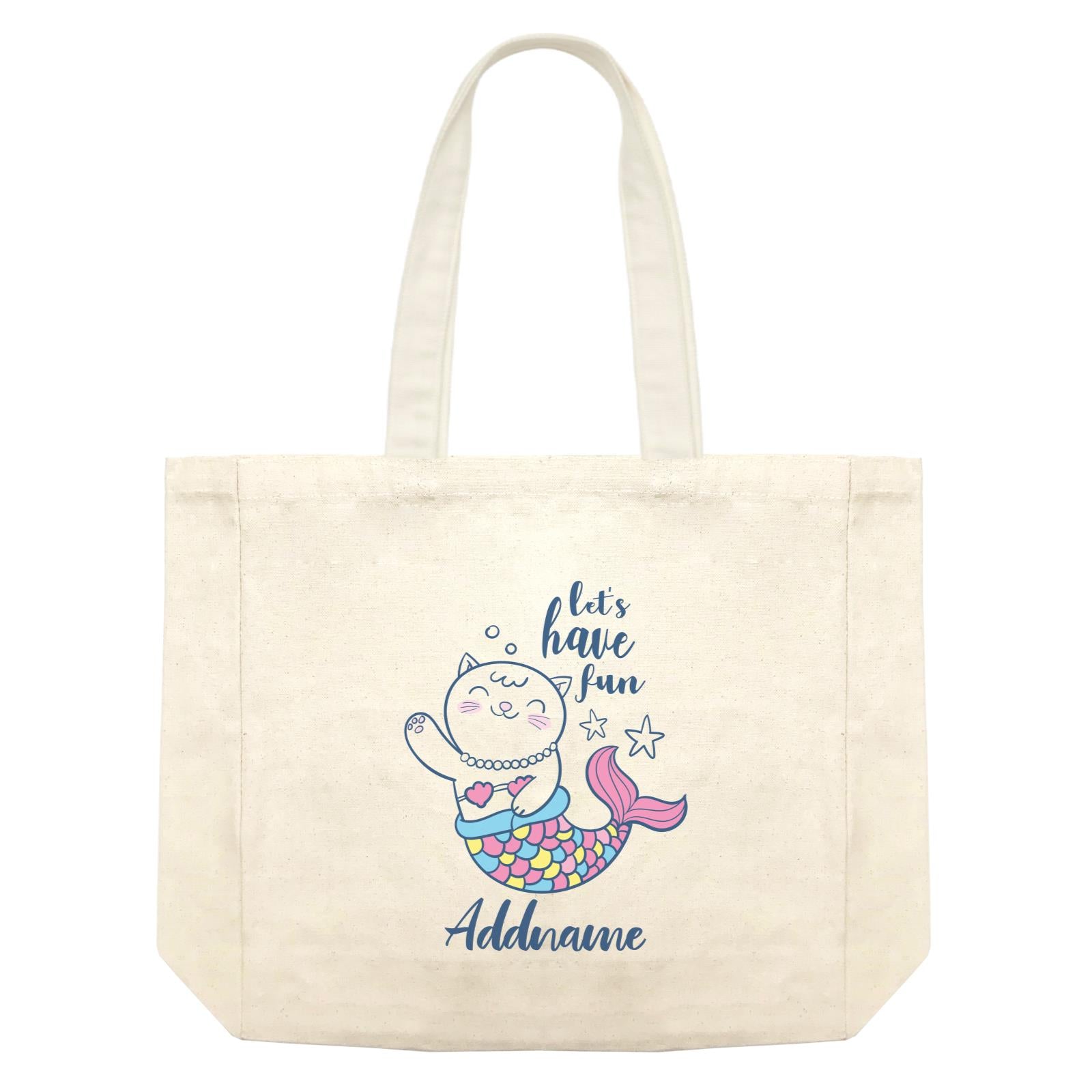 Cool Cute Animals Cats Let's Have Fun Addname Shopping Bag