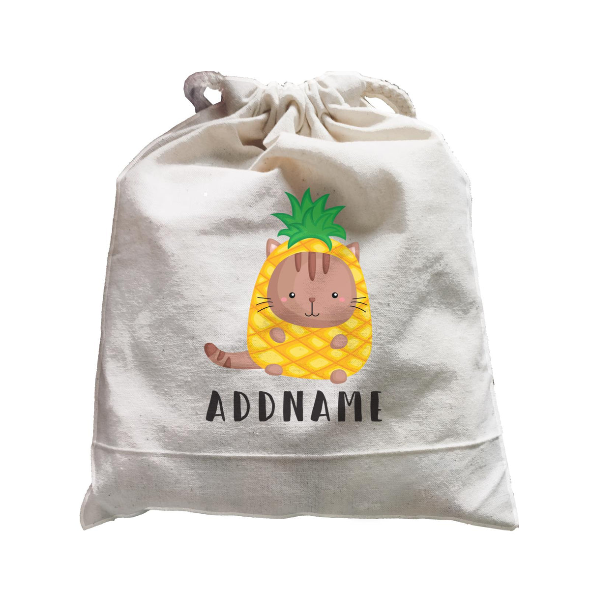 Birthday Hawaii Cute Cat Wearing Pineapple Suit Addname Satchel