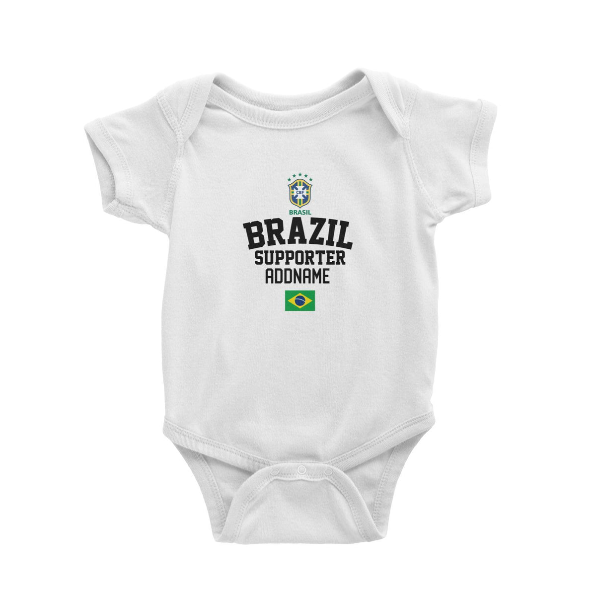 Brazil Supporter World Cup Addname Baby Romper