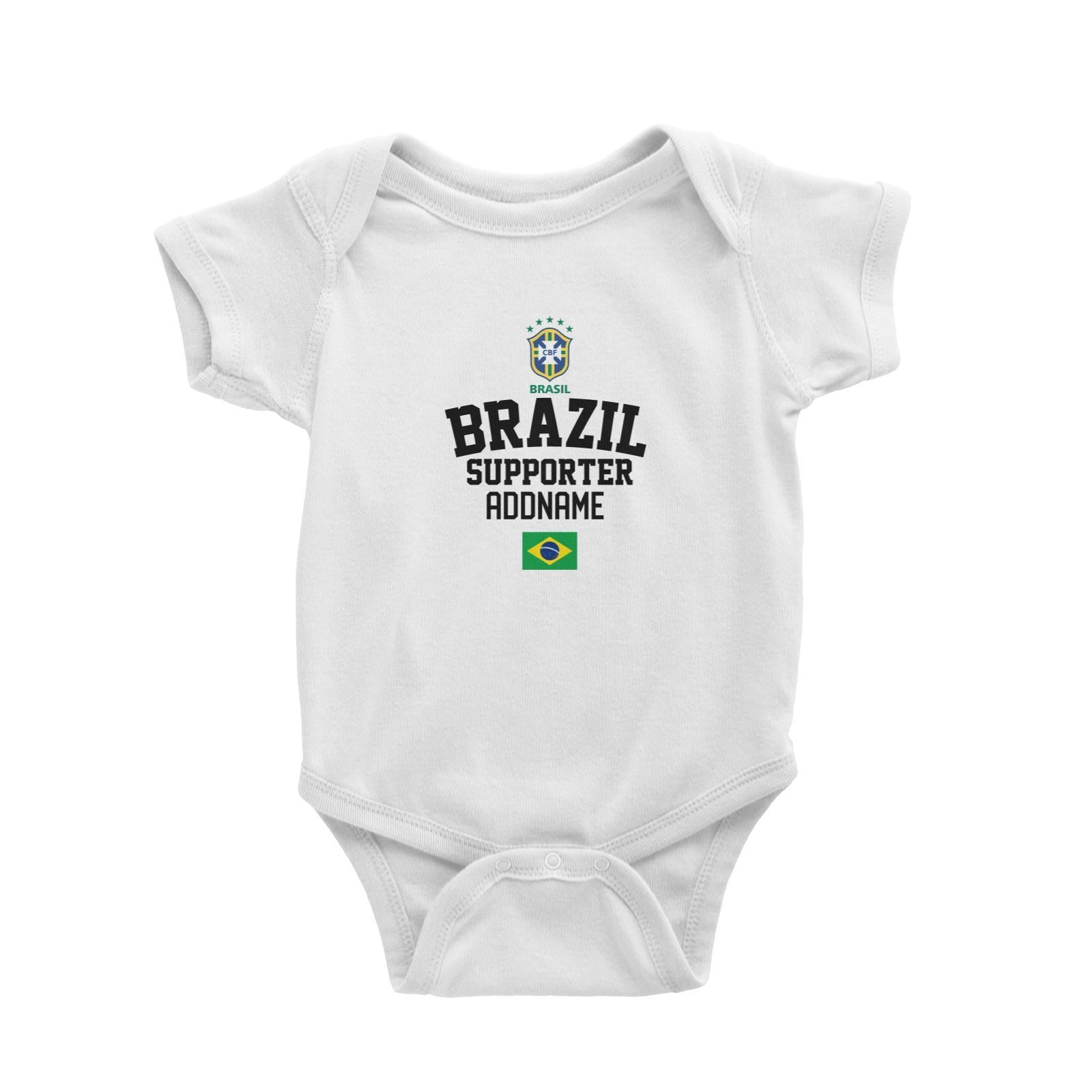 Brazil Supporter World Cup Addname Baby Romper