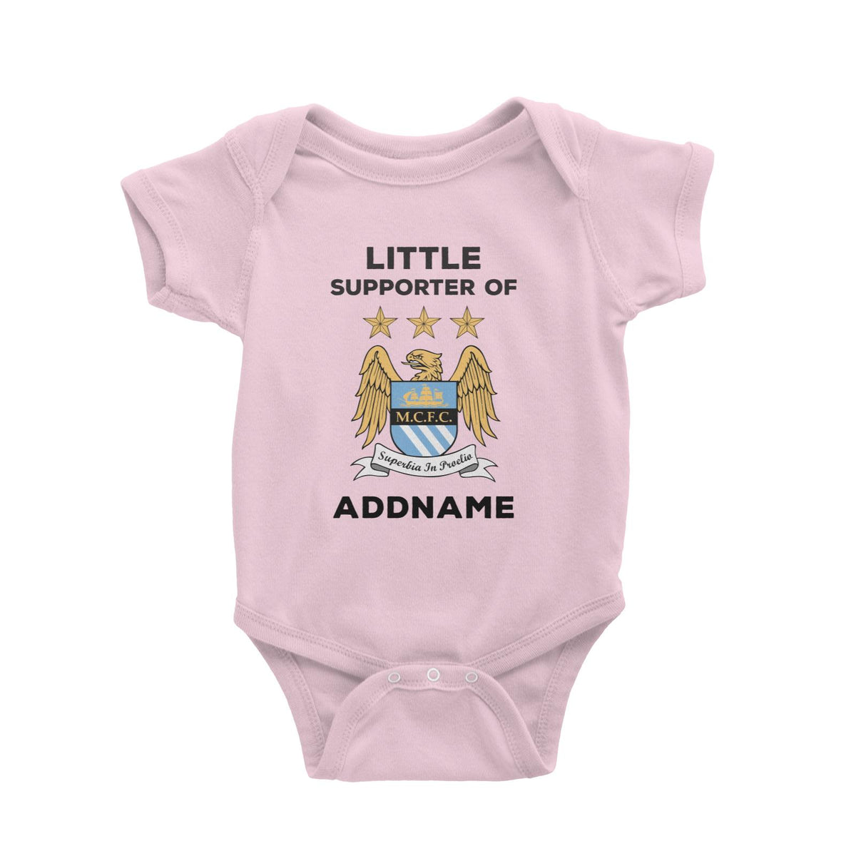Manchester City FC 2 Little Supporter Personalizable with Name Baby Romper