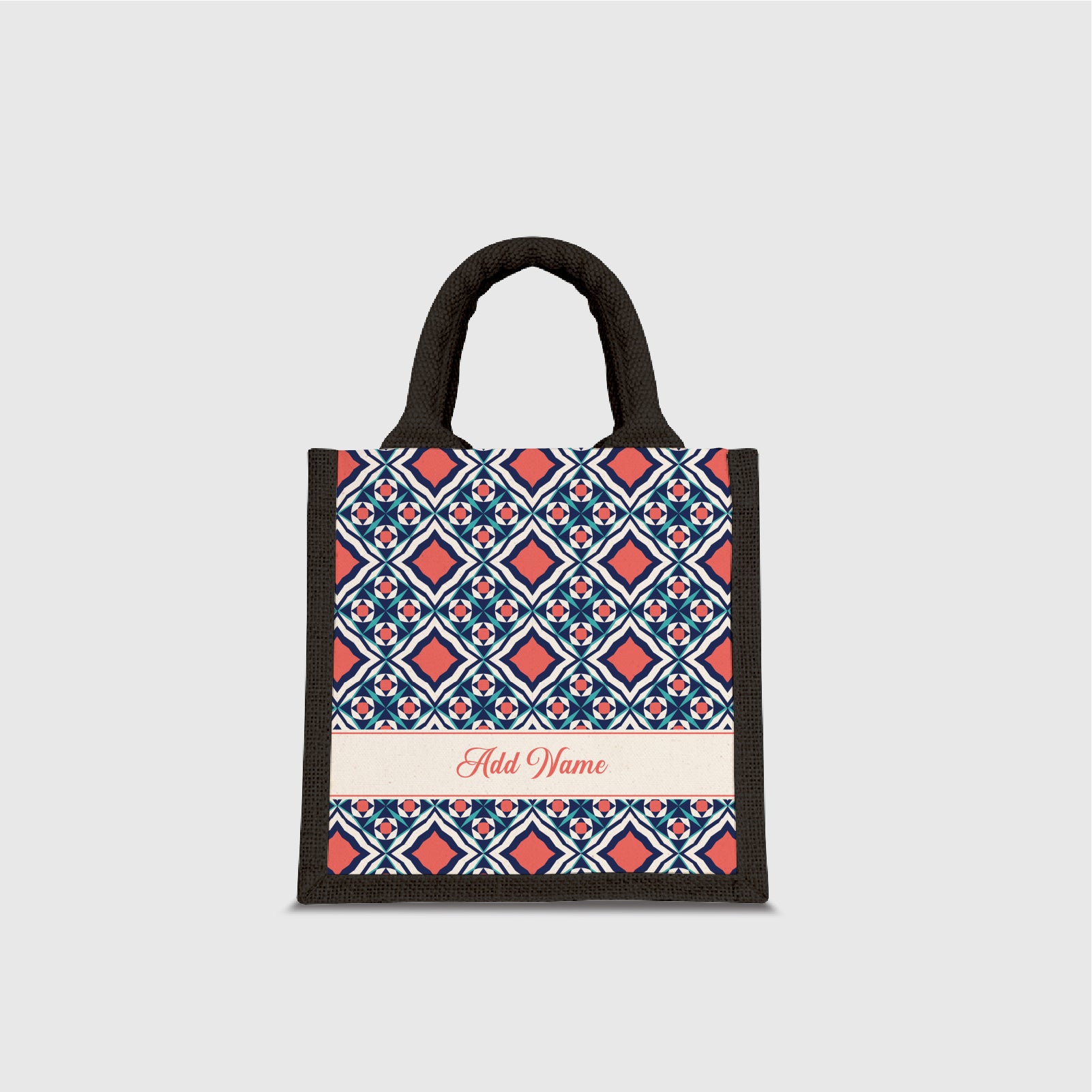 Moroccan Series Half Lining Lunch Bag  - Chihab Black