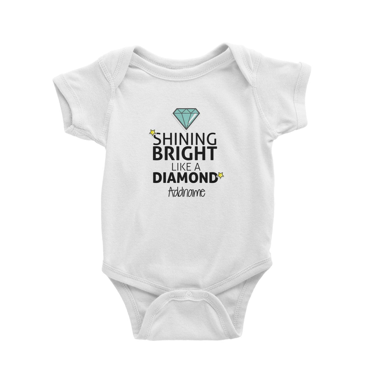 Shining Bright Like A Diamond Addname Baby Romper