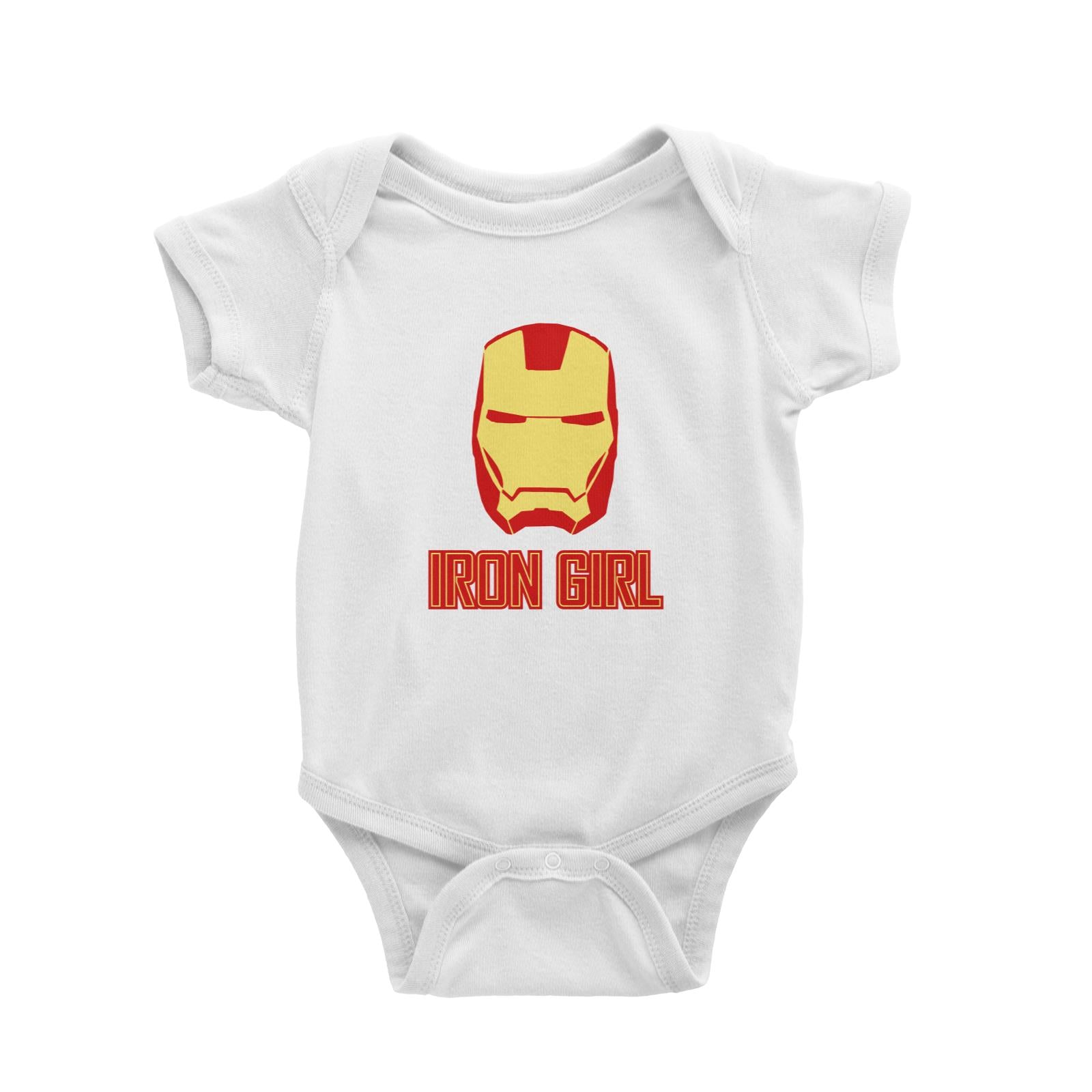 Superhero Iron Girl Baby Romper  Matching Family Personalizable Designs