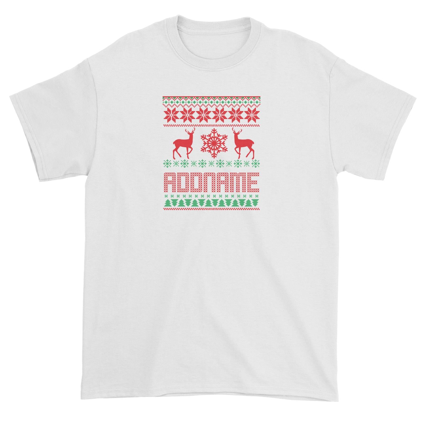 Christmas Series Sweater with Deer Unisex T-Shirt
