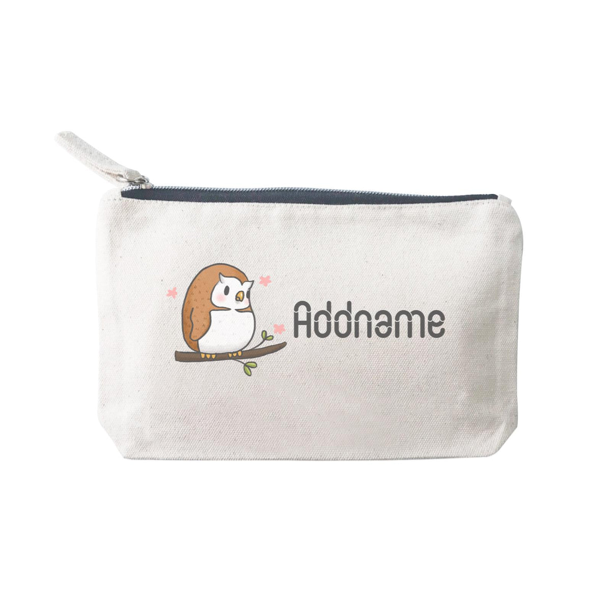 Cute Hand Drawn Style Owl Addname SP Stationery Pouch 2