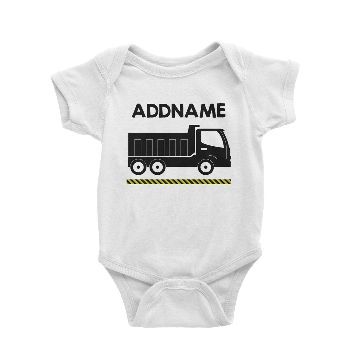 Construction Birthday Theme Truck 2 Addname Baby Romper