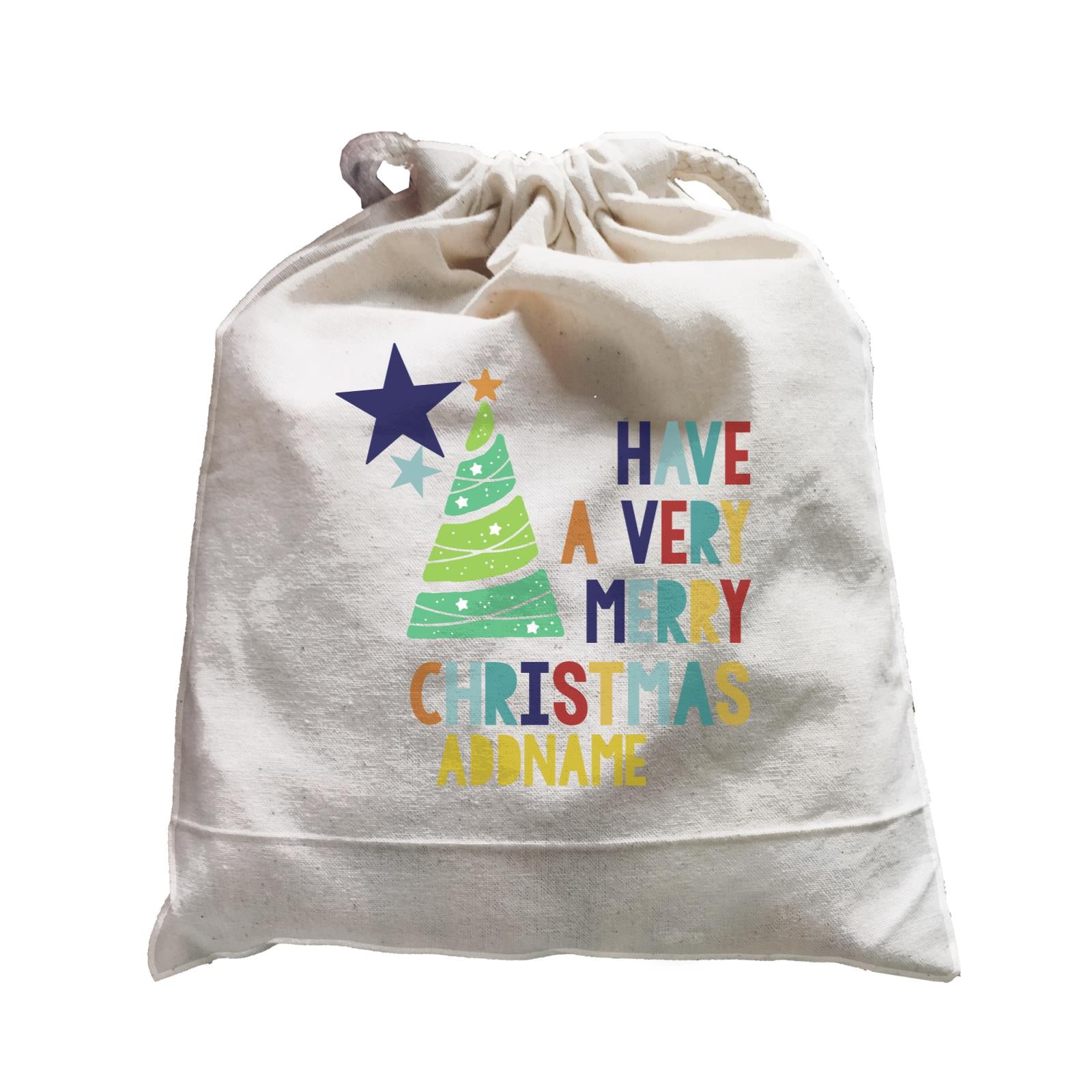 Xmas Have A Very Merry Christmas with Christmas Tree Satchel