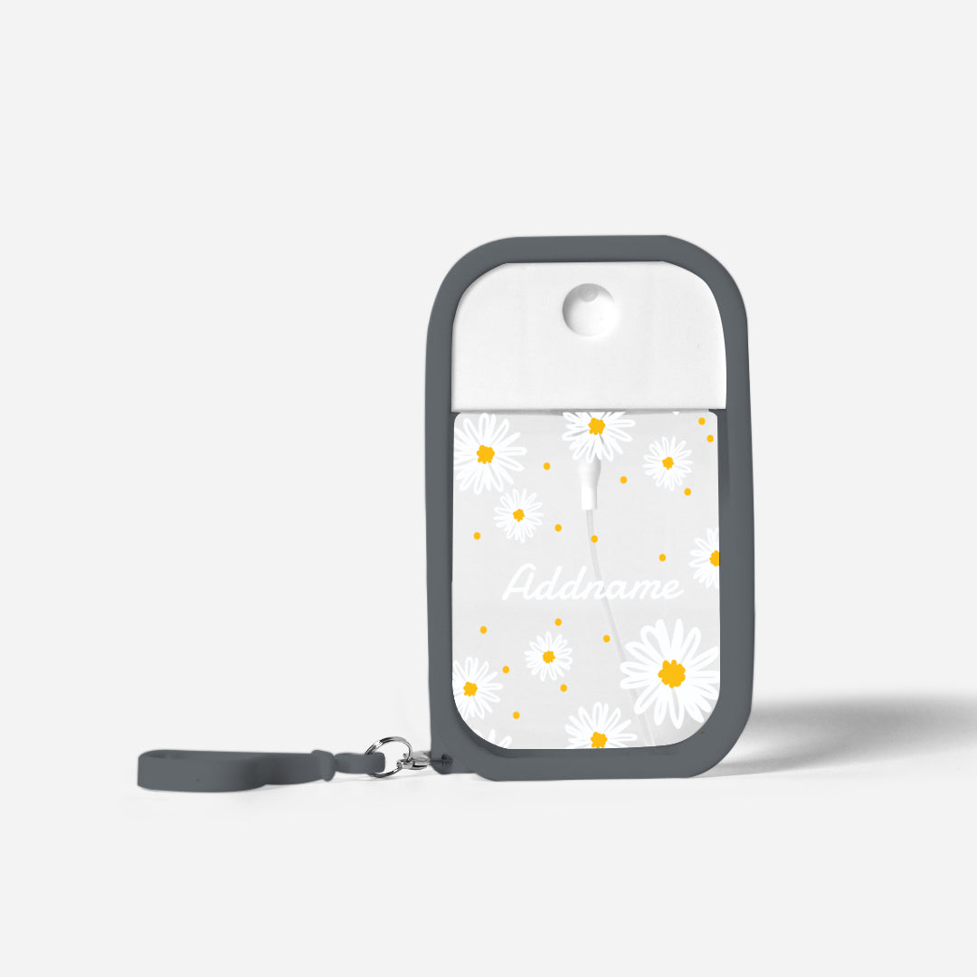 Refillable Hand Sanitizer with Personalisation - Daisy Grey