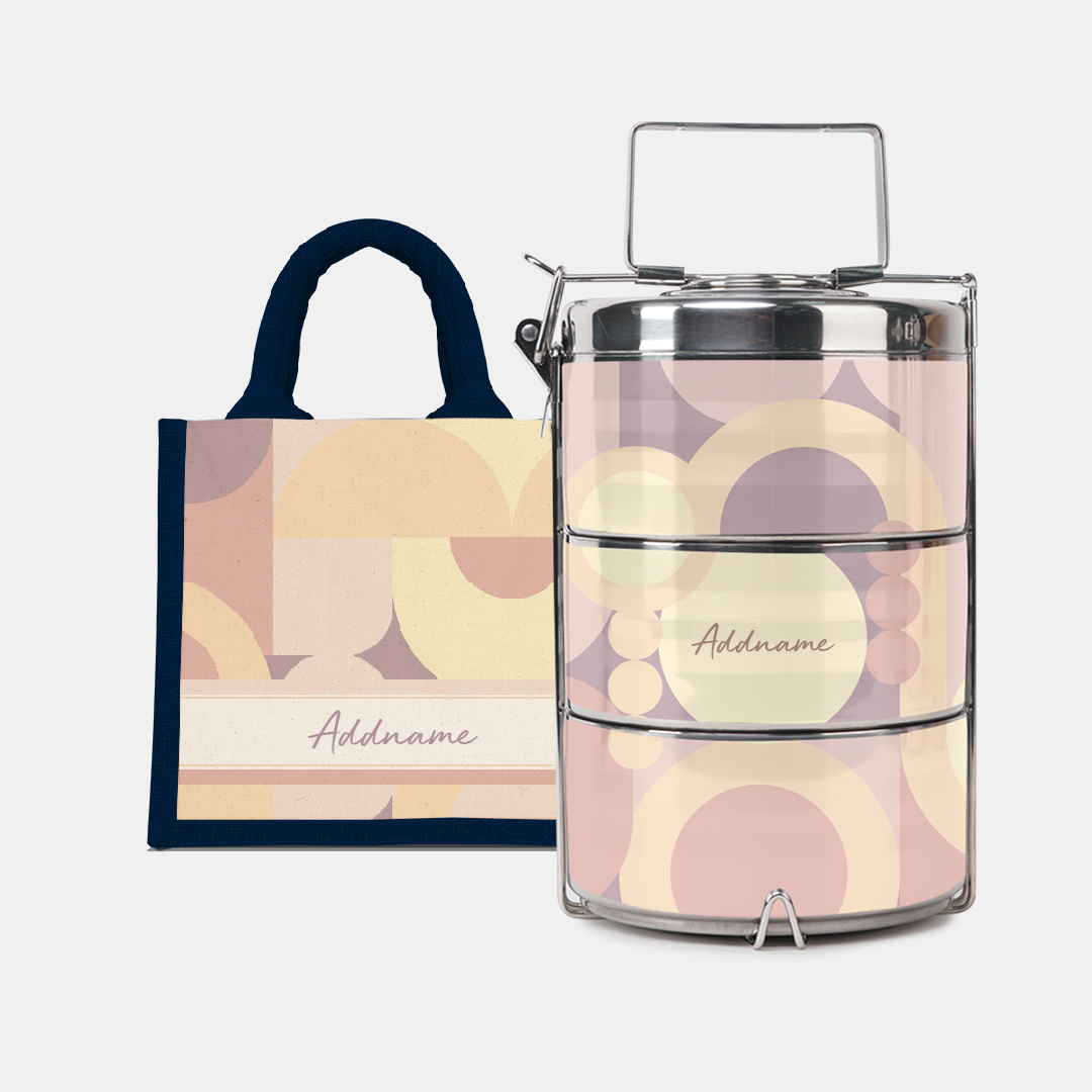 Ryn Series - Markisa - Lunch Tote Bag with Three-Tier Tiffin Carrier