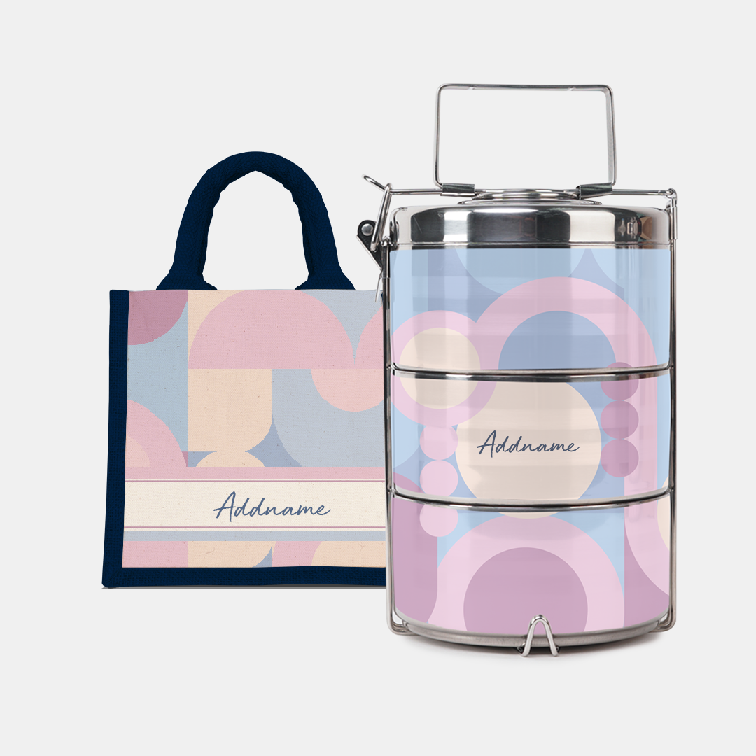 Ryn Series - Bandung  - Lunch Tote Bag with Three-Tier Tiffin Carrier