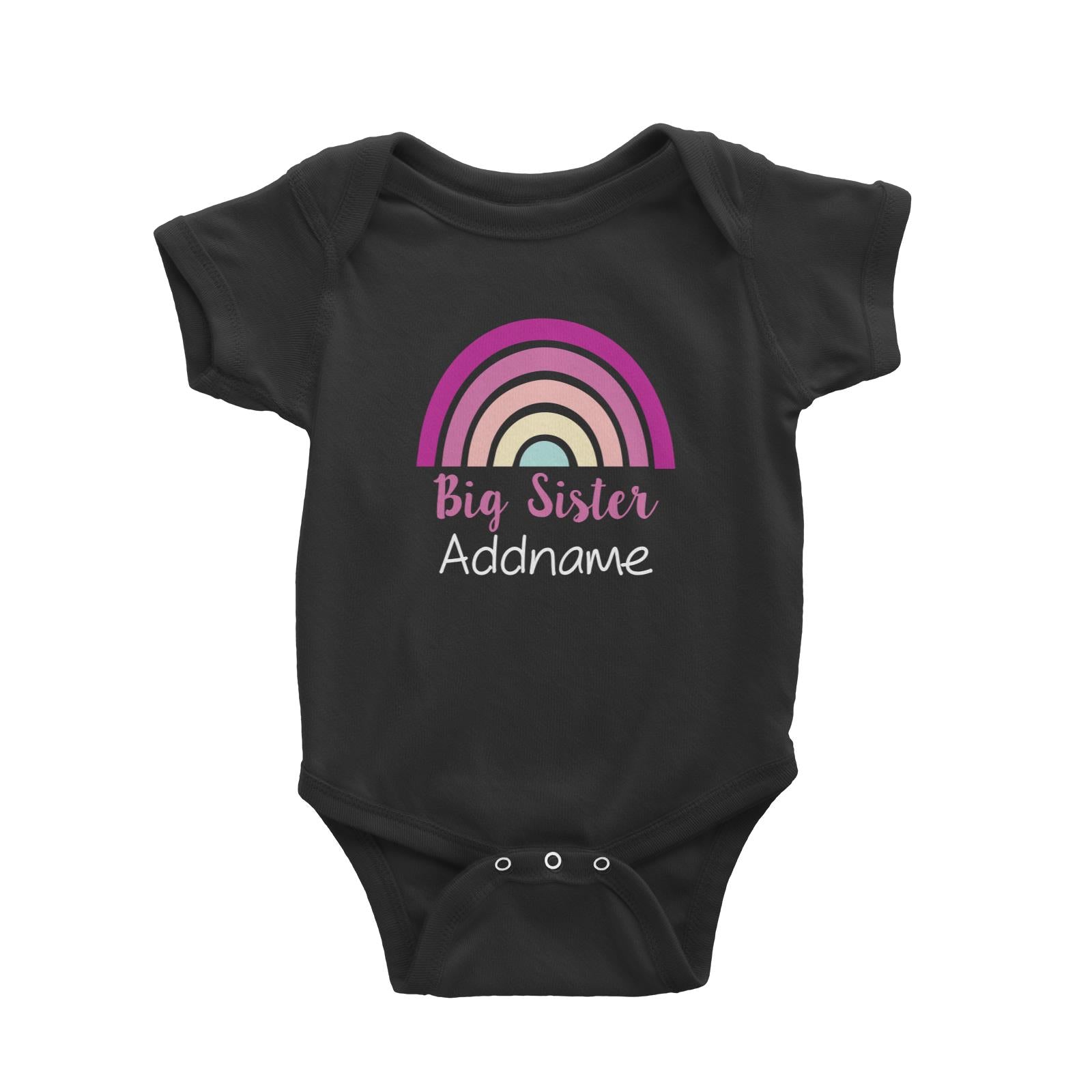 Colourful Rainbow Big Sister Baby Romper