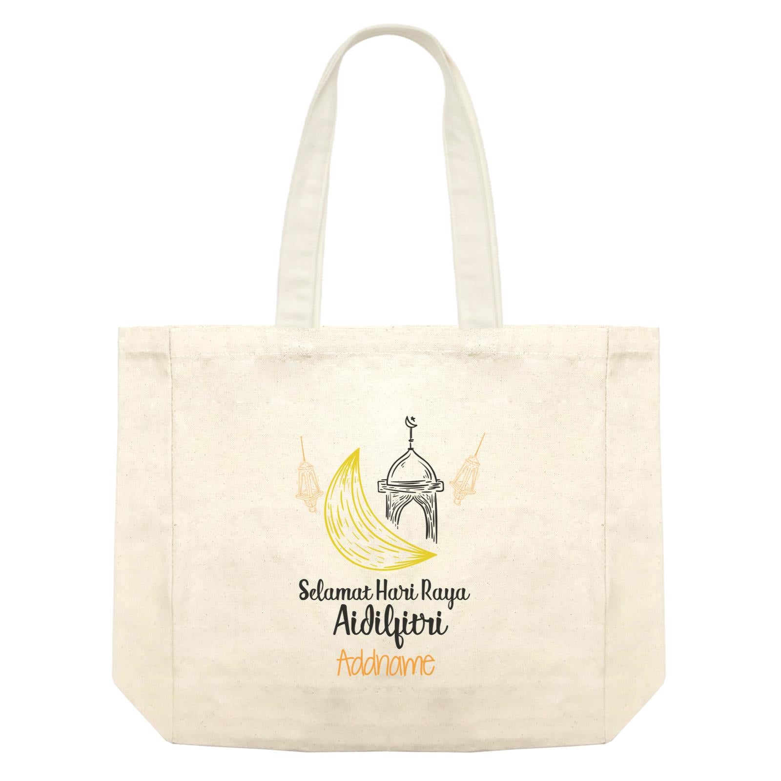 Raya Doodle Moon And Mosque Selamat Hari Raya Aidilfitri Addname Shopping Bag