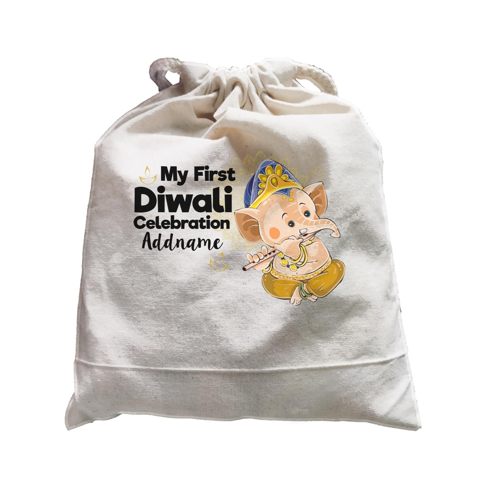 Cute Ganesha My First Diwali Celebration Addname Satchel