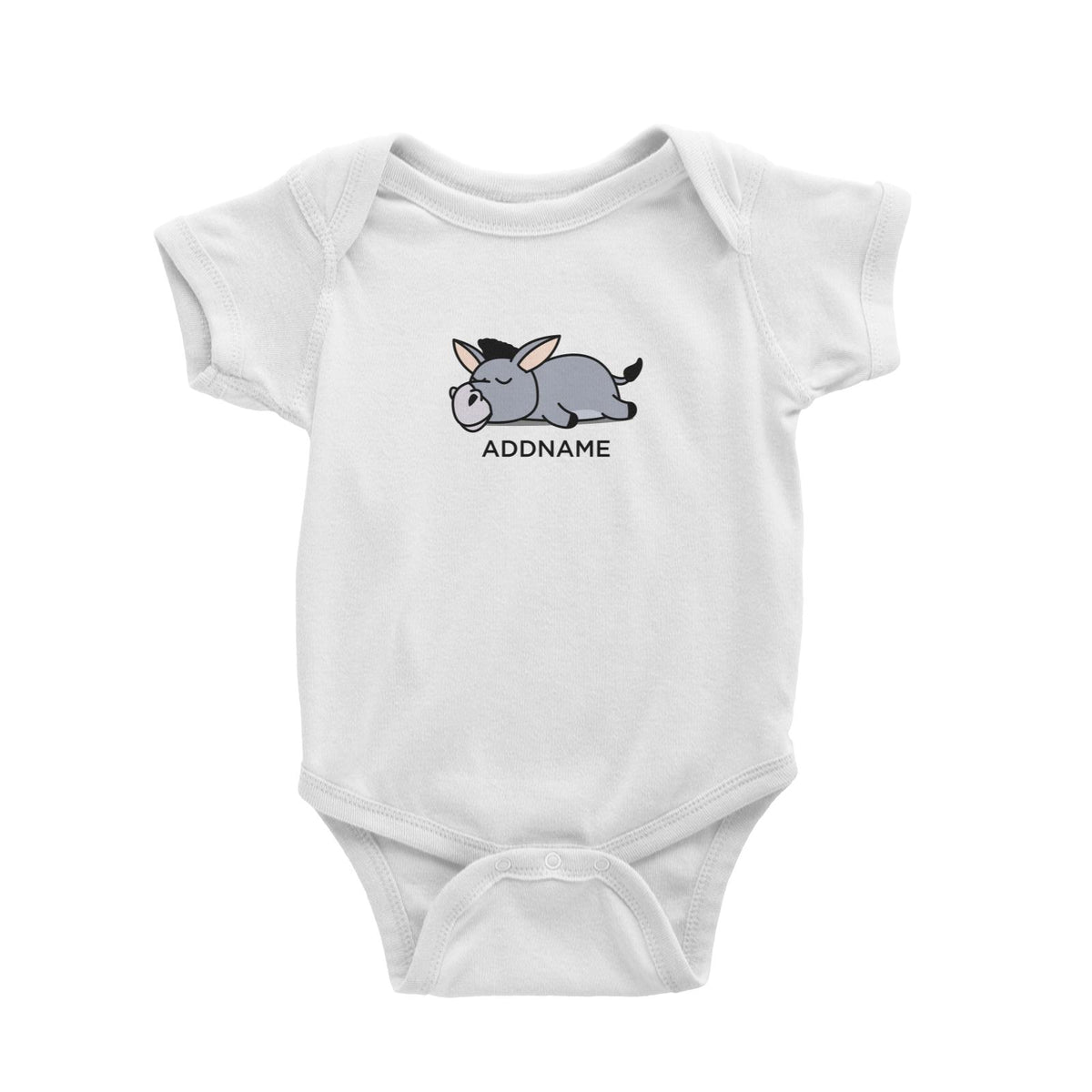 Lazy Donkey Addname Baby Romper