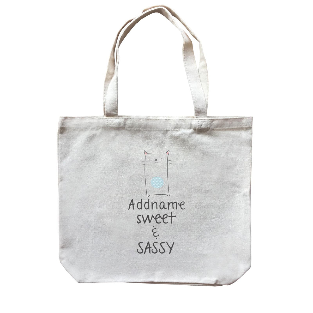 Cute Animals and Friends Series 2 Cat Addname Sweet &amp; Sassy Canvas Bag
