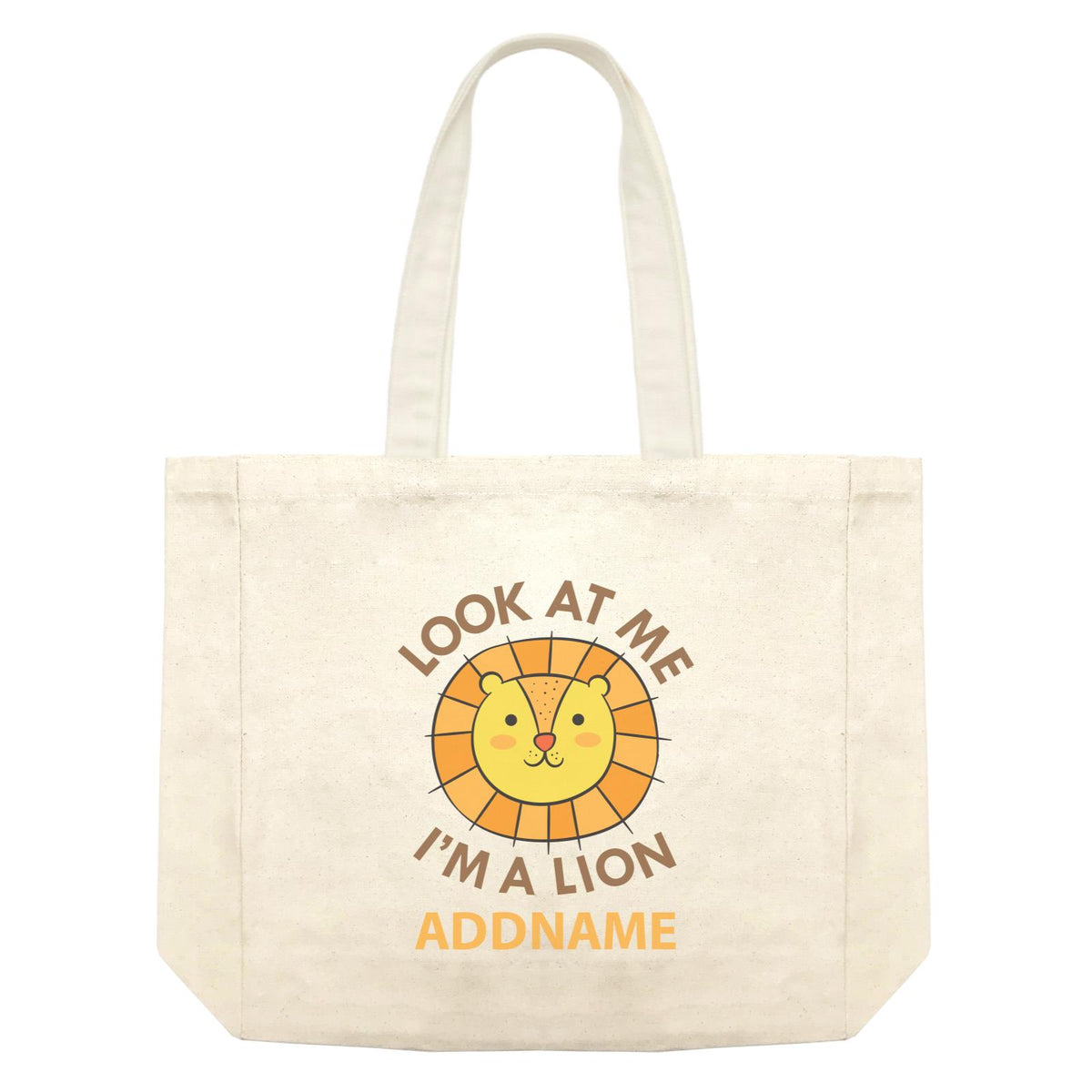 Cool Cute Animals Lion Look At Me I'm A Lion Addname Shopping Bag