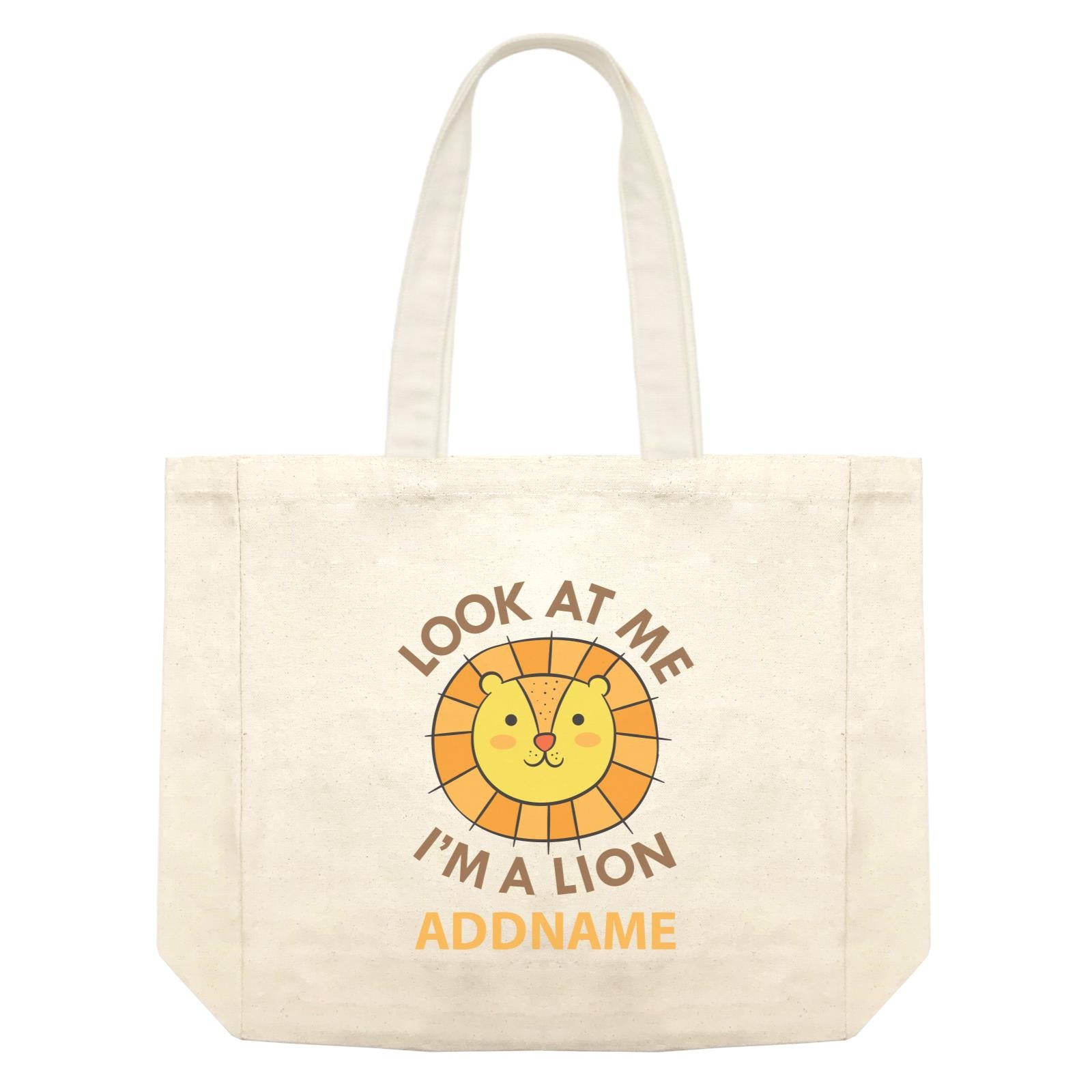 Cool Cute Animals Lion Look At Me I'm A Lion Addname Shopping Bag