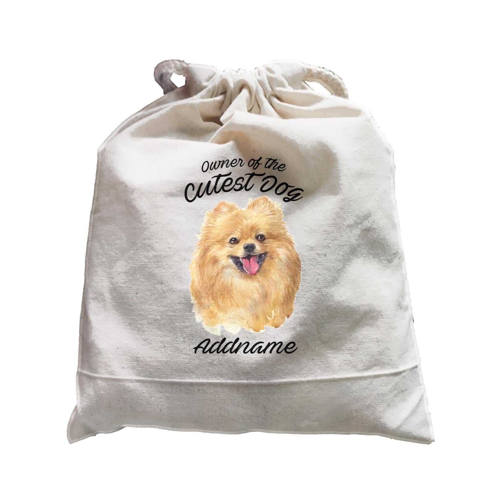 Watercolor Dog Owner Of The Cutest Dog Pomeranian Addname Satchel