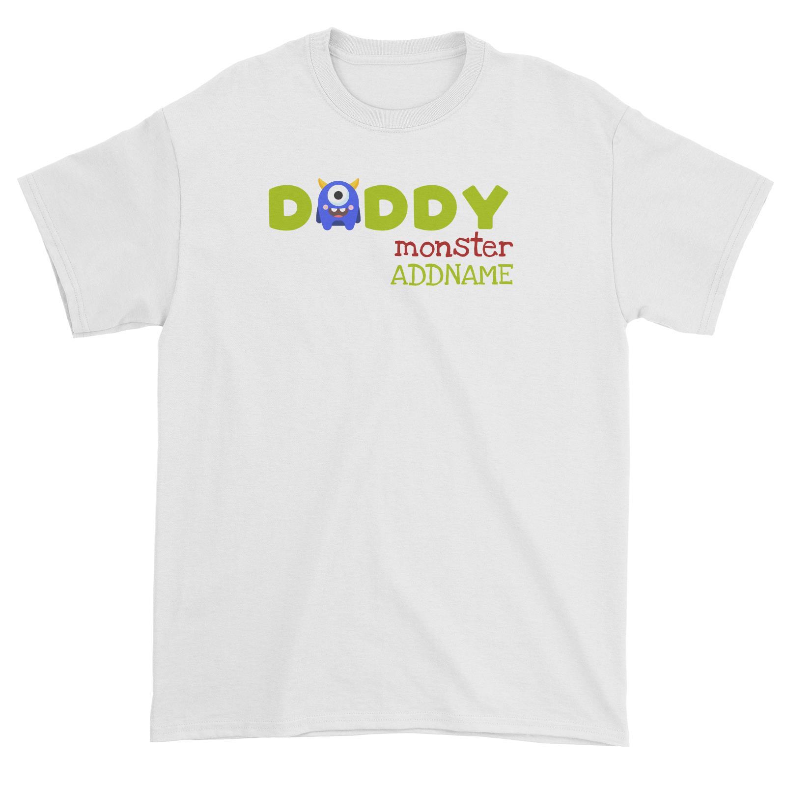 Blue Daddy Monster Addname Unisex T-Shirt