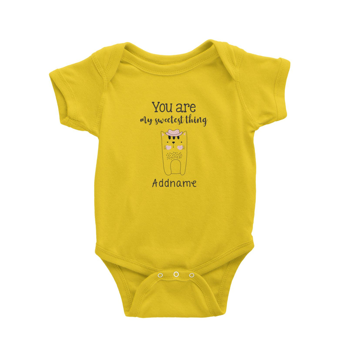 Cute Animals and Friends Series 2 Cat You Are My Sweetest Things Addname Baby Romper