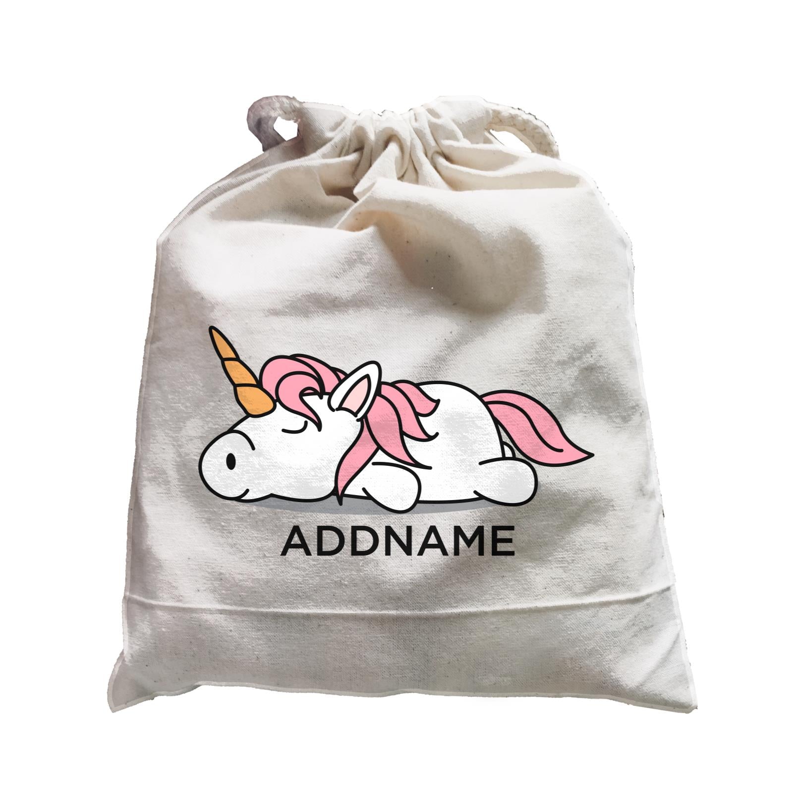 Lazy Pink Unicorn Addname Satchel
