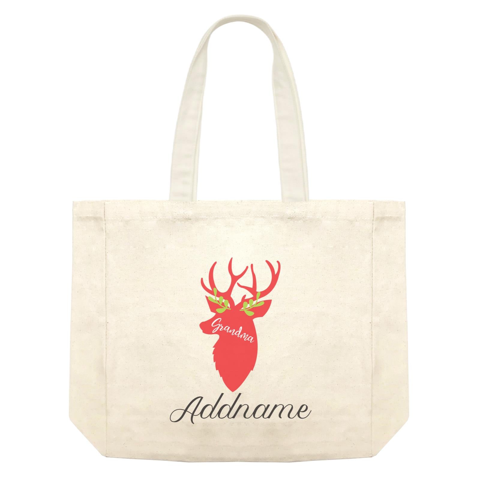 Christmas Series Grandma Silhouette Reindeer Shopping Bag