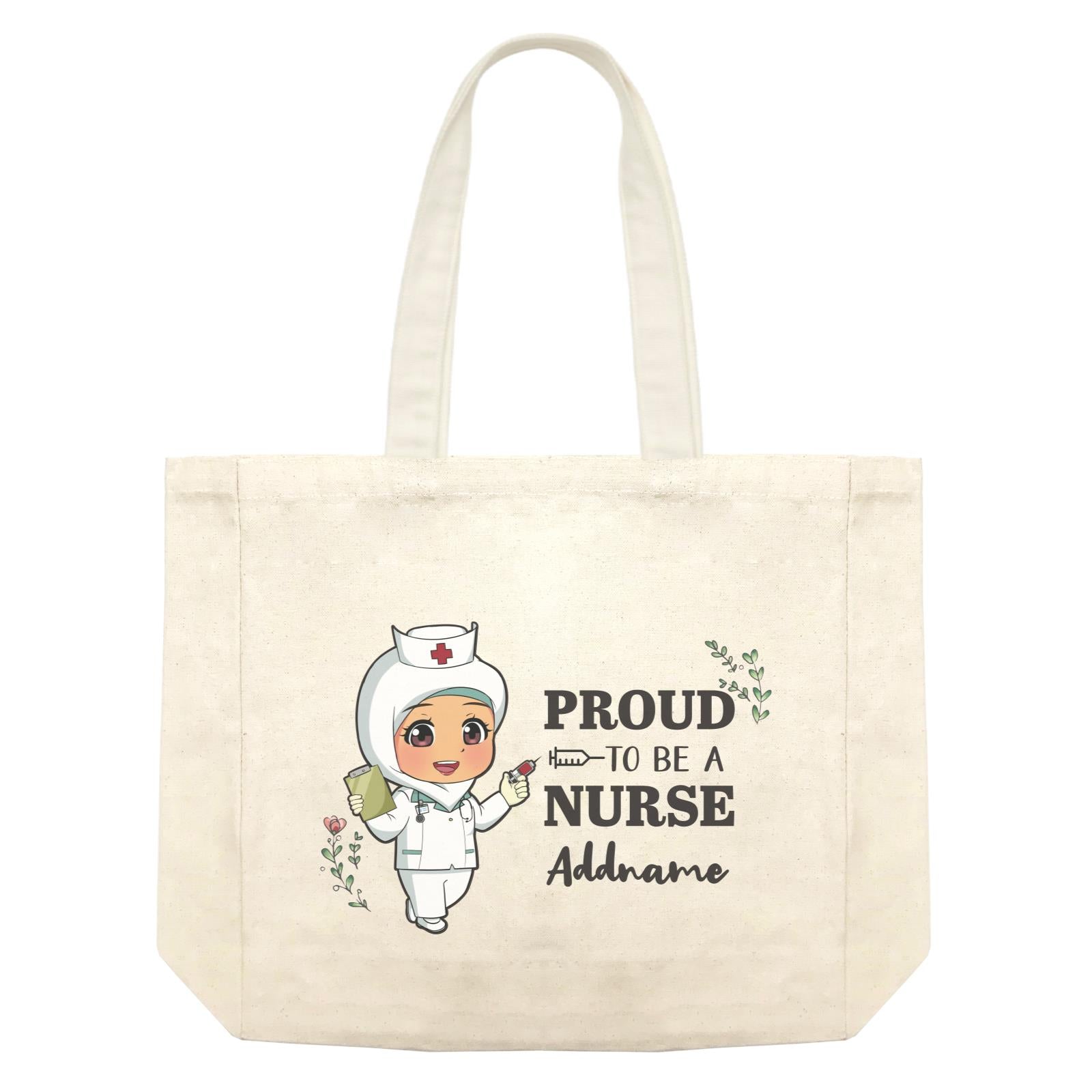 Proud To Be A Nurse Chibi Female Malay Shopping Bag