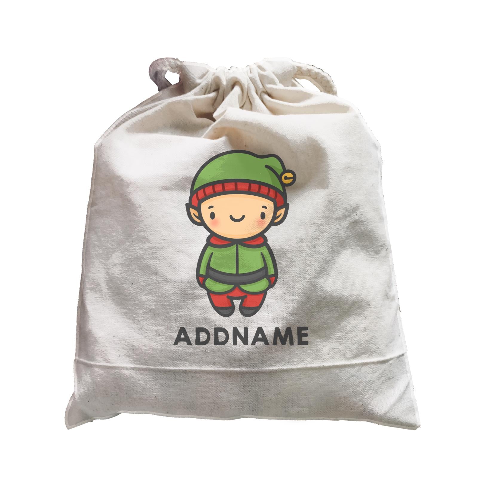 Xmas Cute Elf Addname Satchel