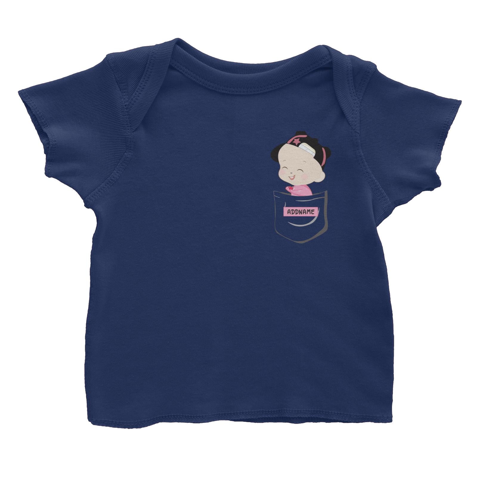 Love Family Pocket Baby Girl Addname Baby T-Shirt