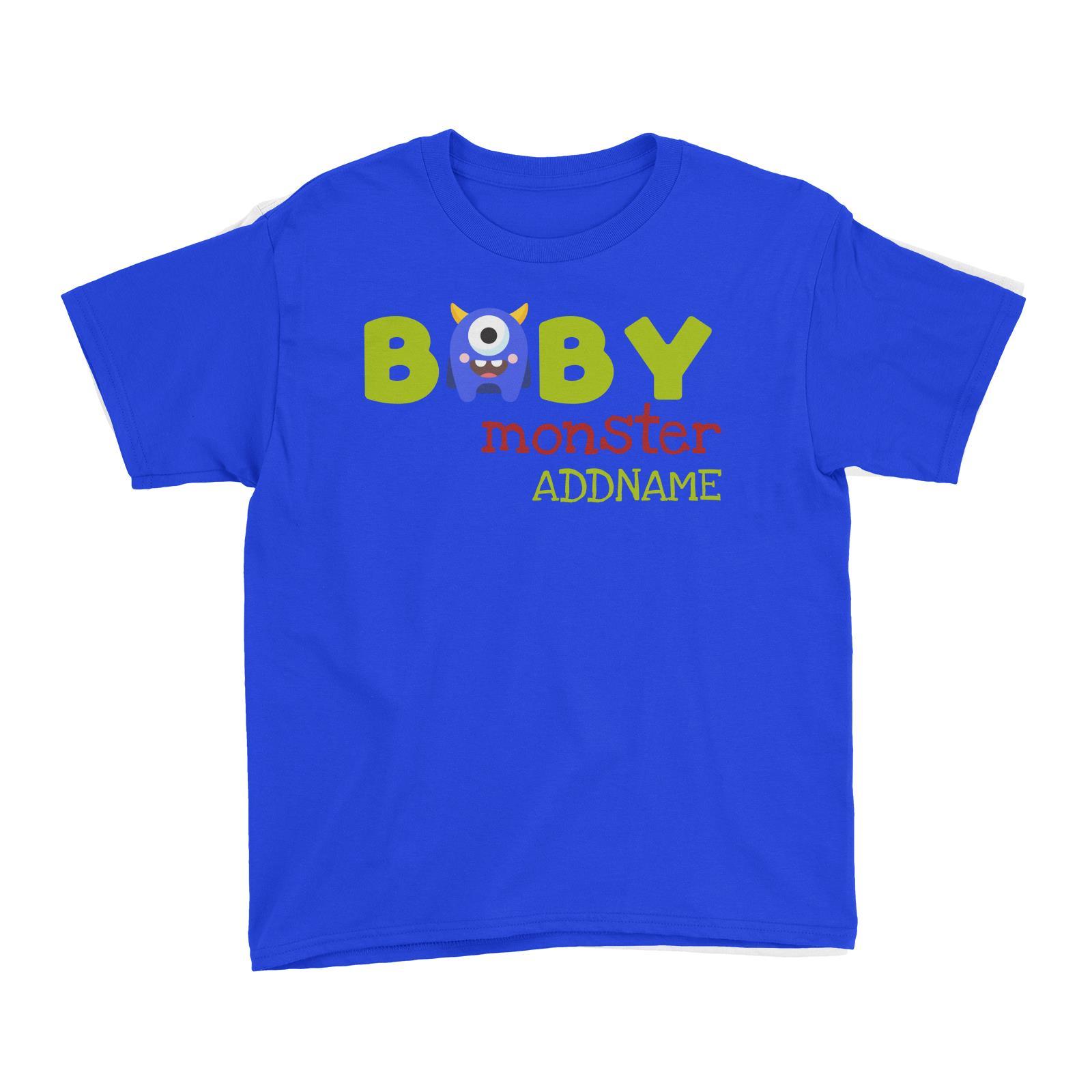 Blue Baby Monster Addname Kid's T-Shirt