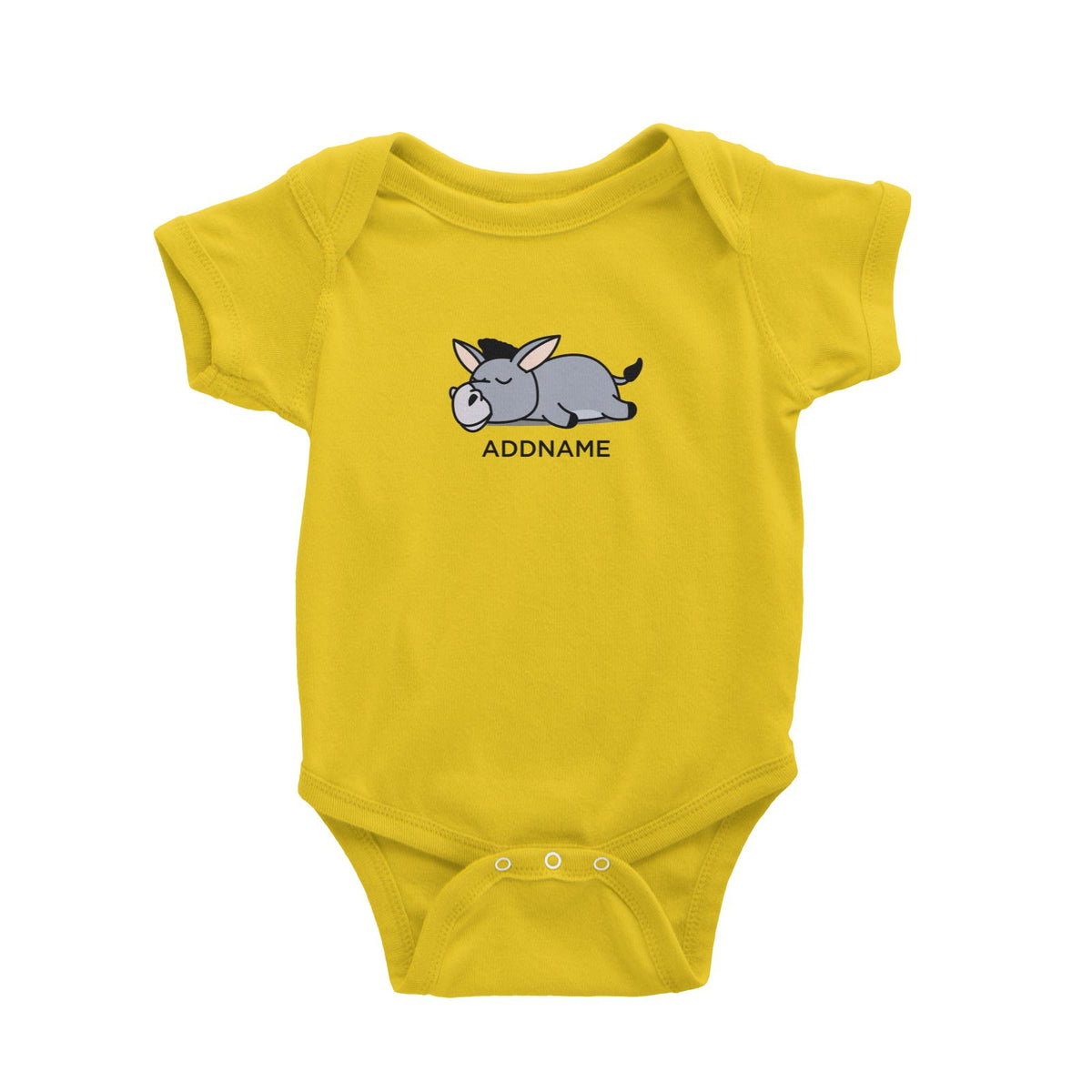 Lazy Donkey Addname Baby Romper