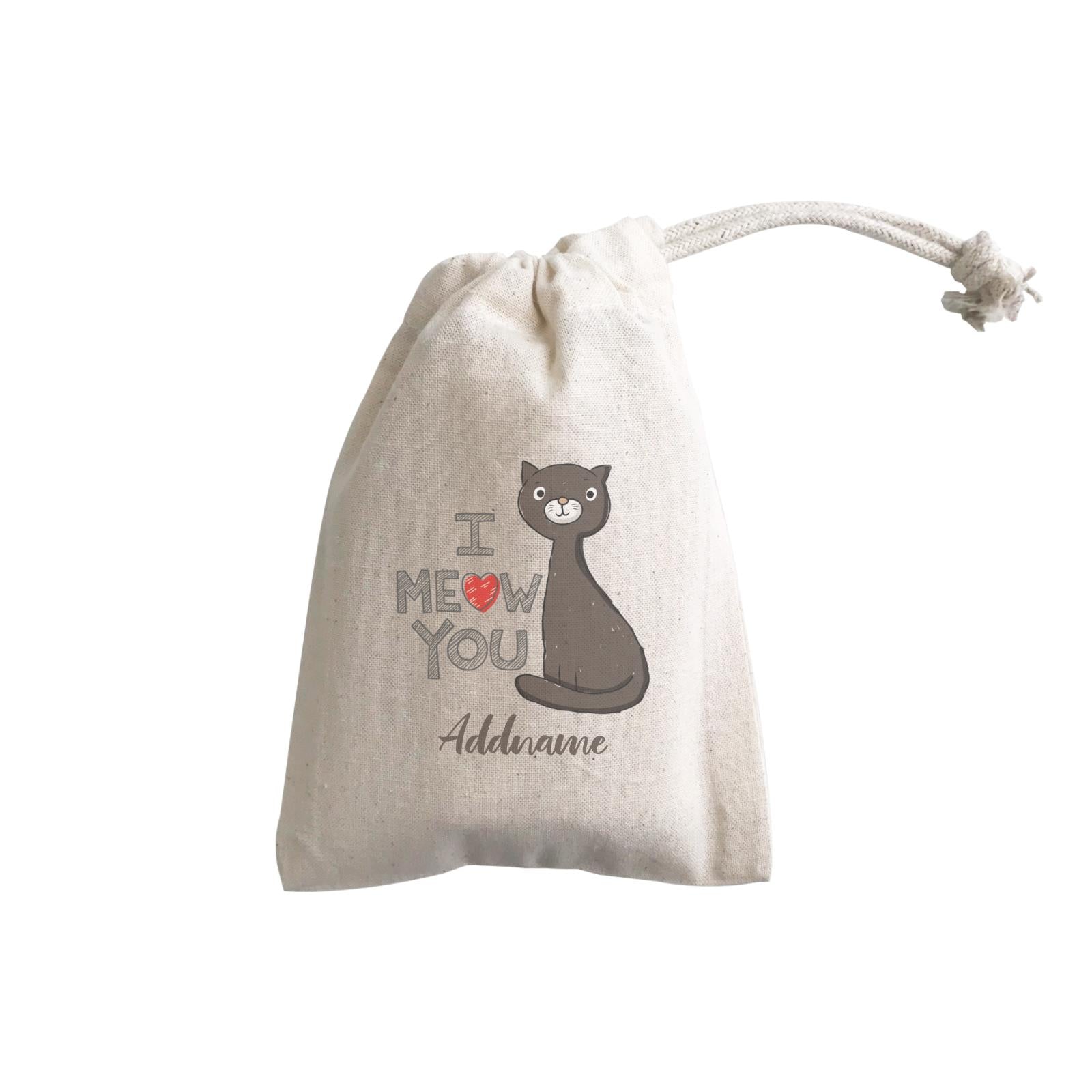 Cool Cute Animals Cats I Meow You Addname GP Gift Pouch