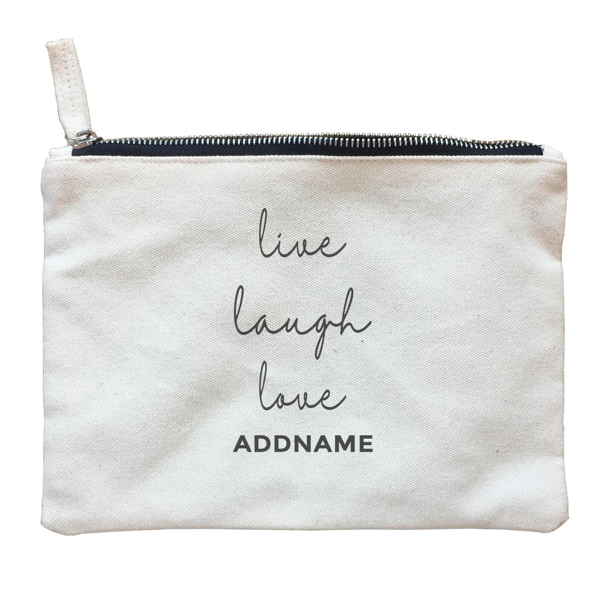 Inspiration Quotes Live Laugh Love Addname Zipper Pouch