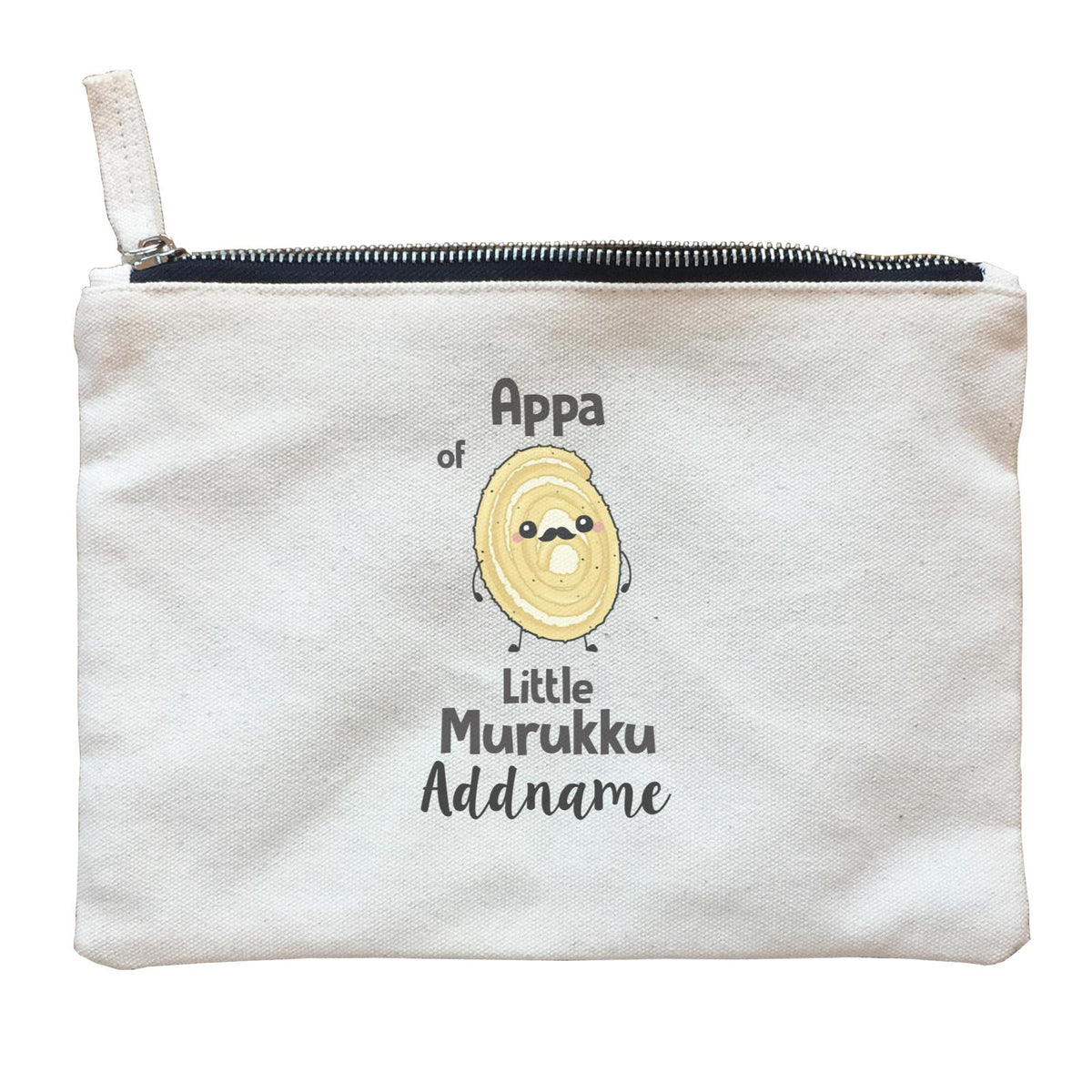 Deepavali Cute Appa Murukku Addname Zipper Pouch