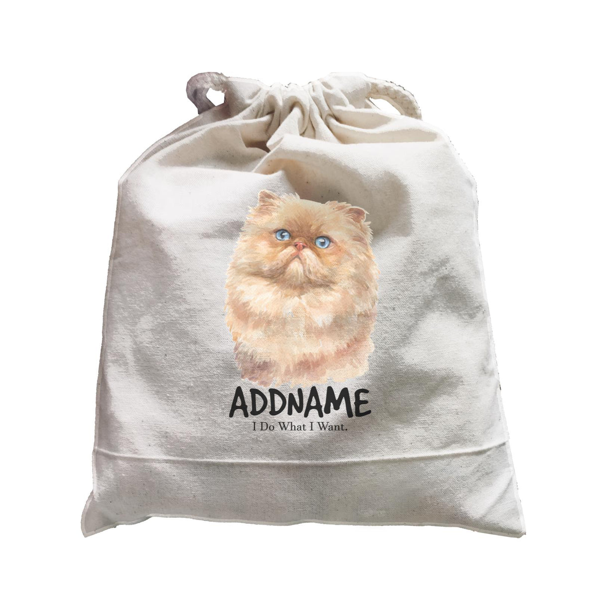 Watercolor Cat Persian Brown I Do What I Want Addname Satchel