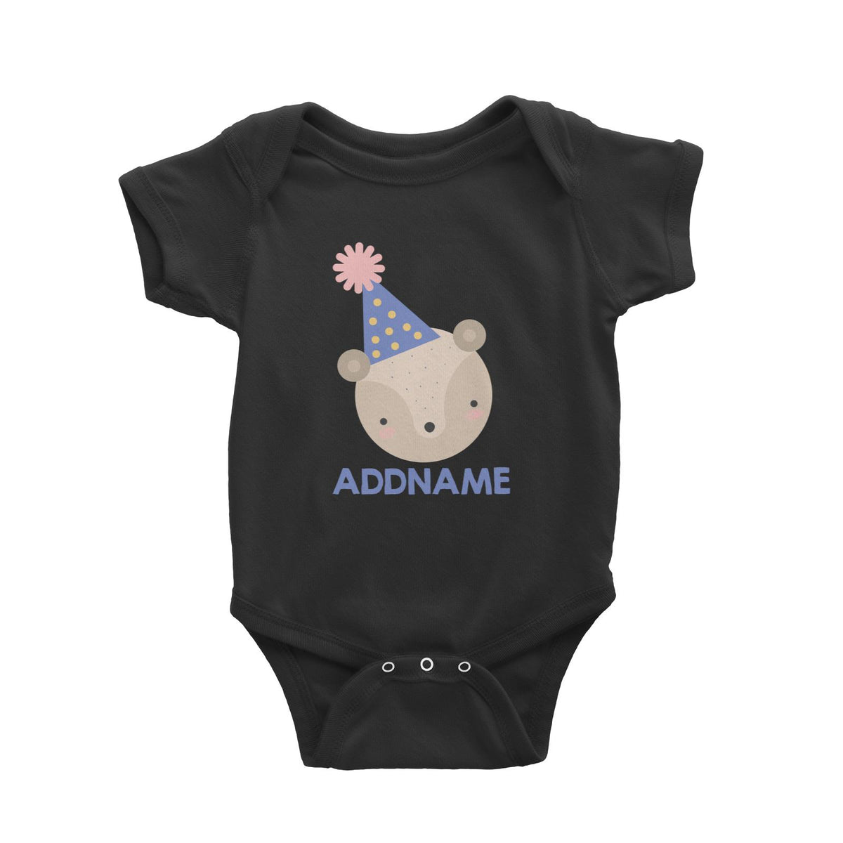 Cute Squirrel with Party Hat Birthday Theme Baby Romper