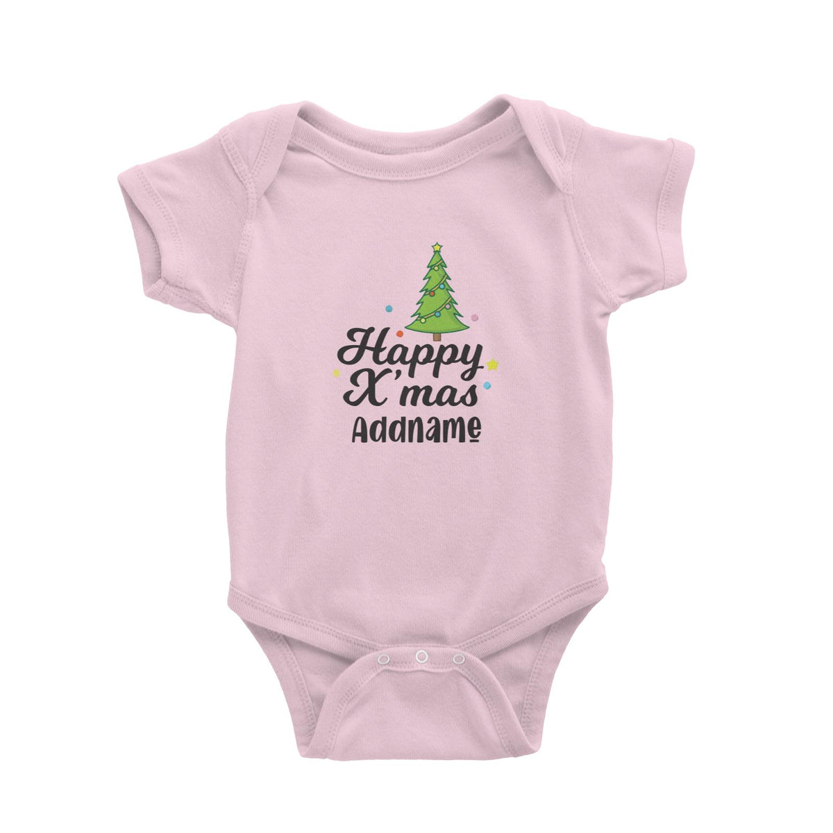 Christmas Series Christmas Tree Happy X'mas Baby Romper