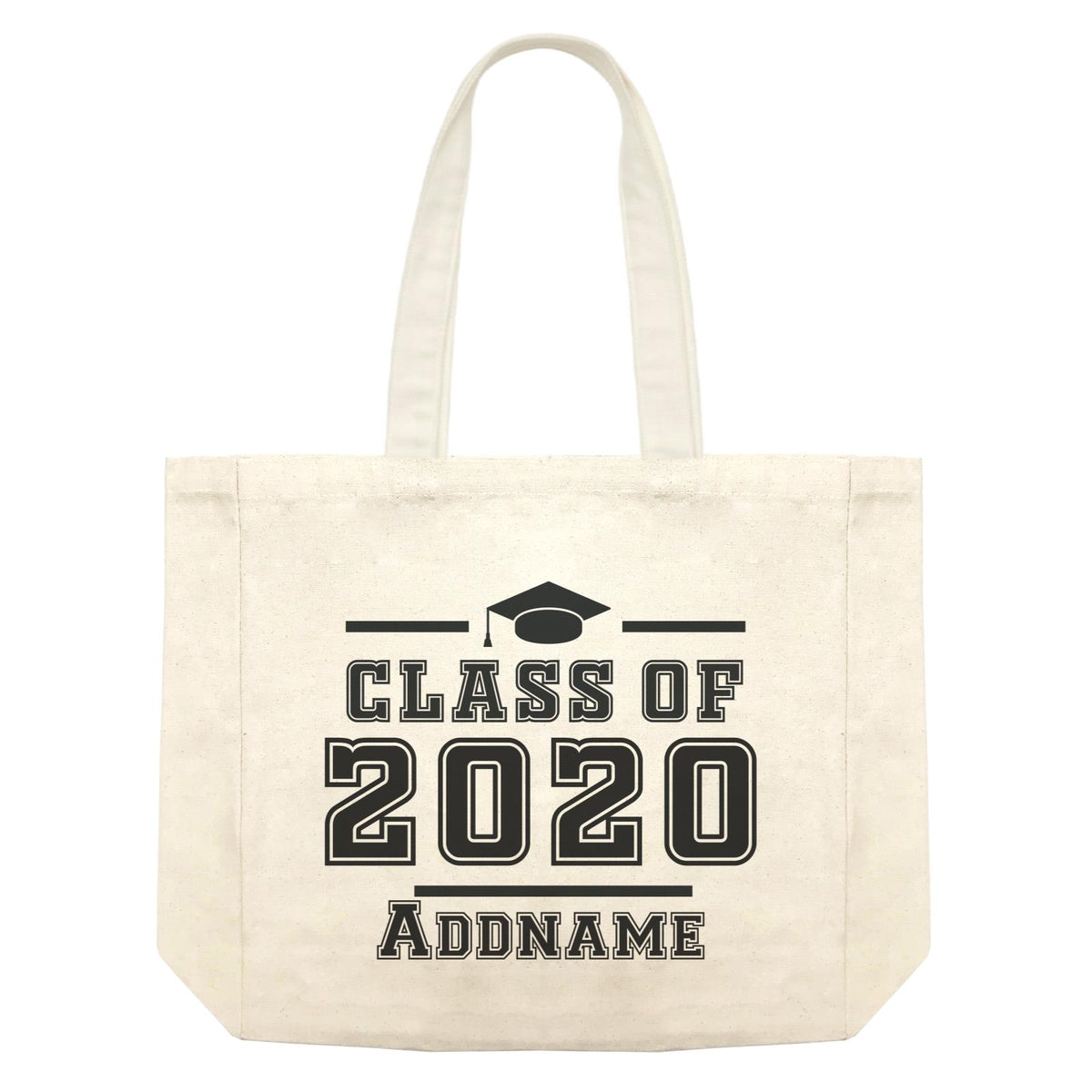 Graduation Series Simple Cap Class of Year Shopping Bag