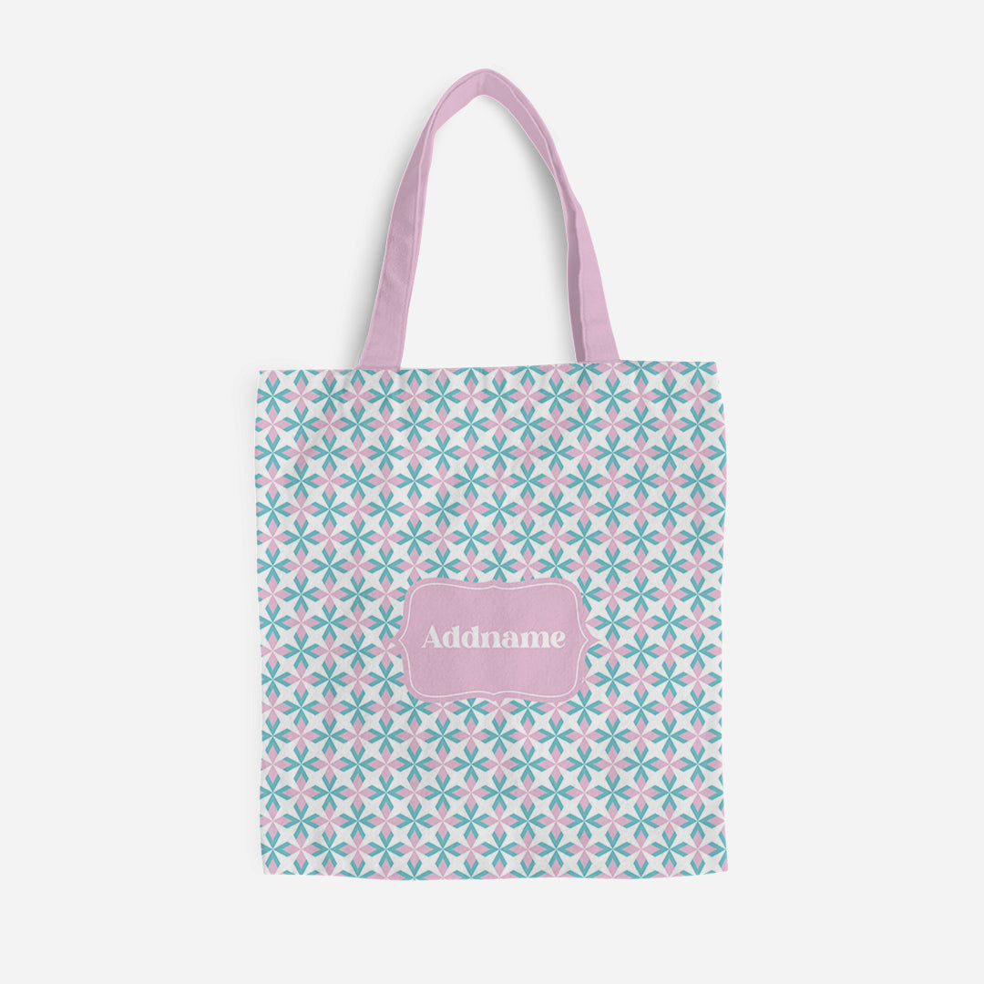 Ixora Series Full Print Canvas Bag - Light Pink