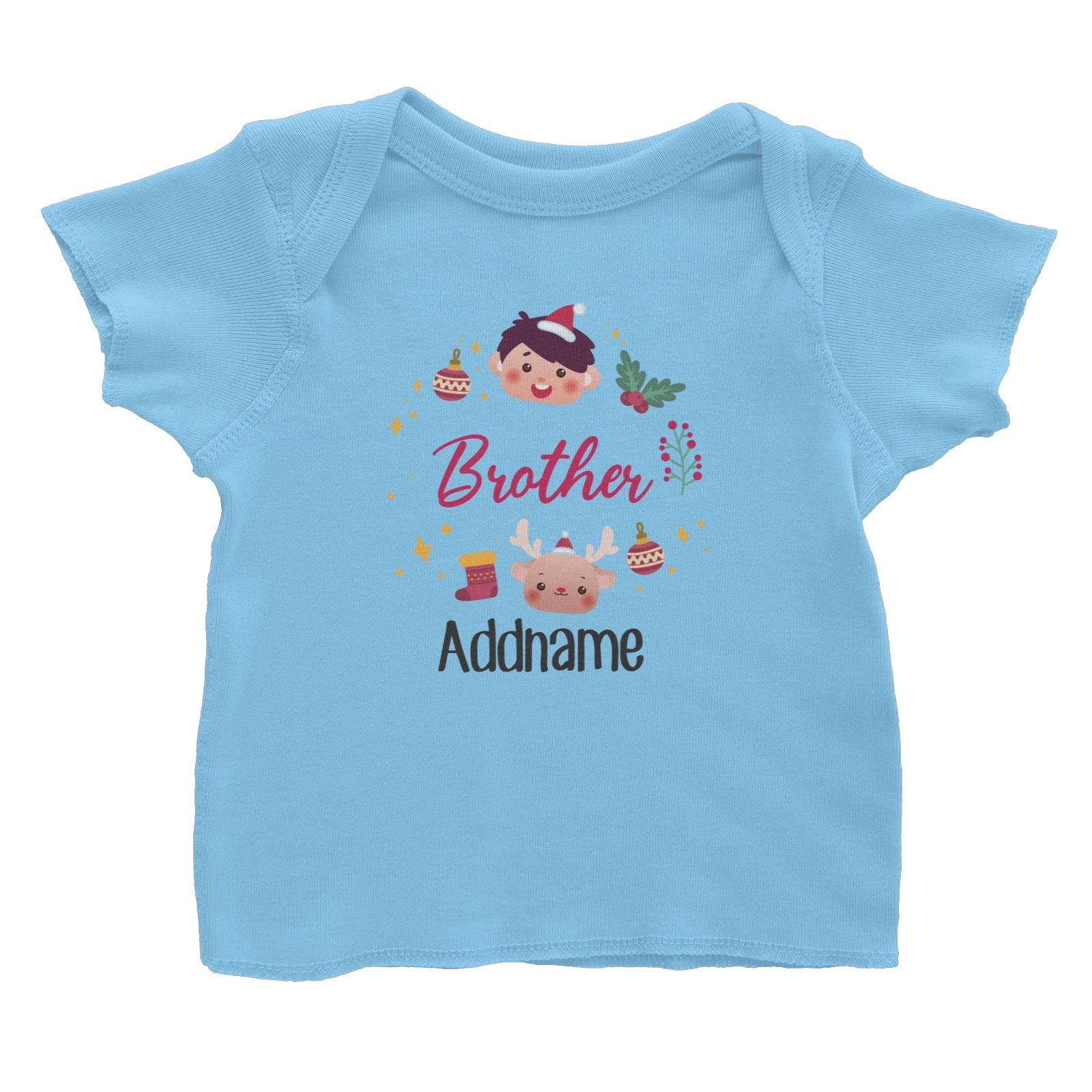Christmas Cute Wreath Brother Baby T-Shirt