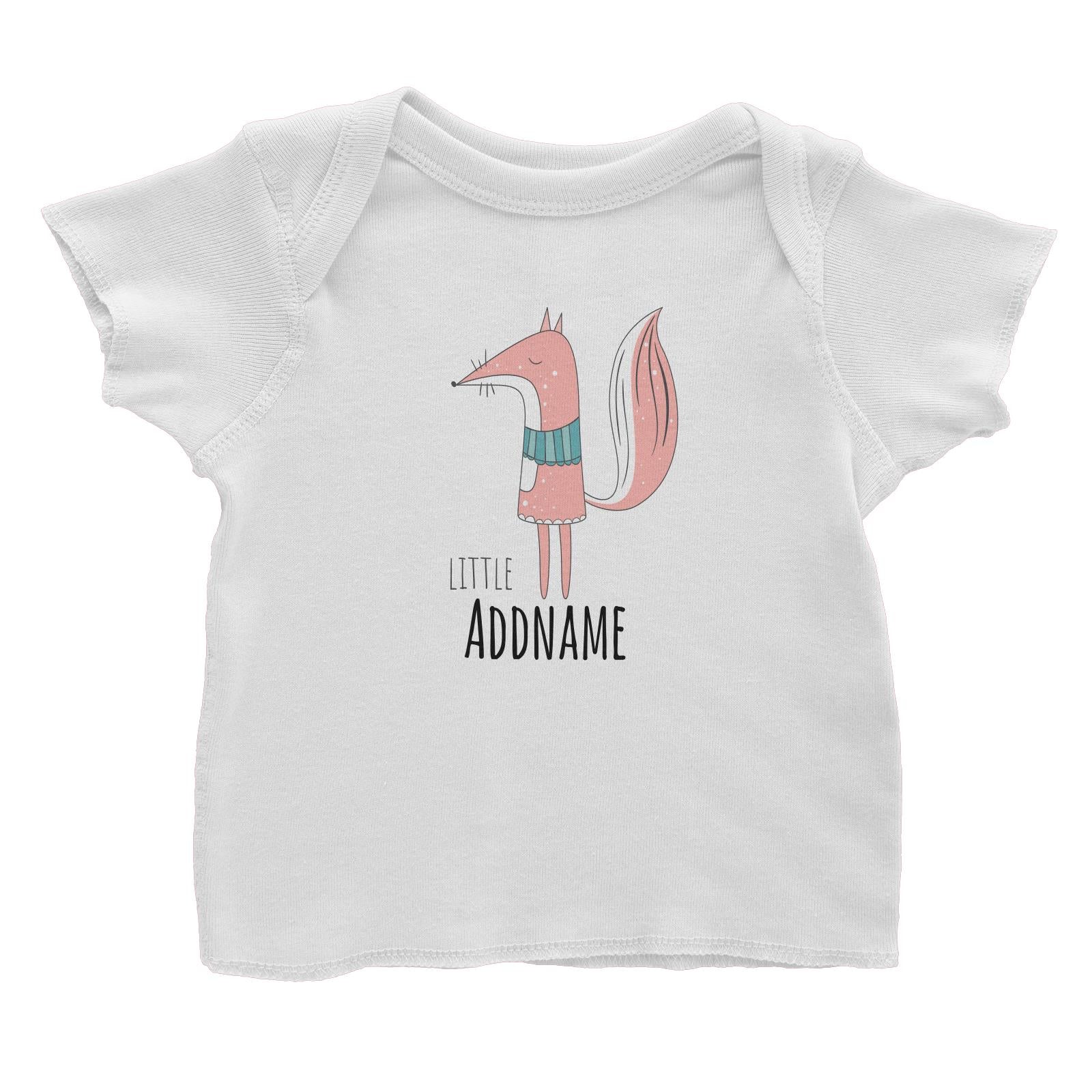 Drawn Adorable Animals Fox Little Addname Baby T-Shirt