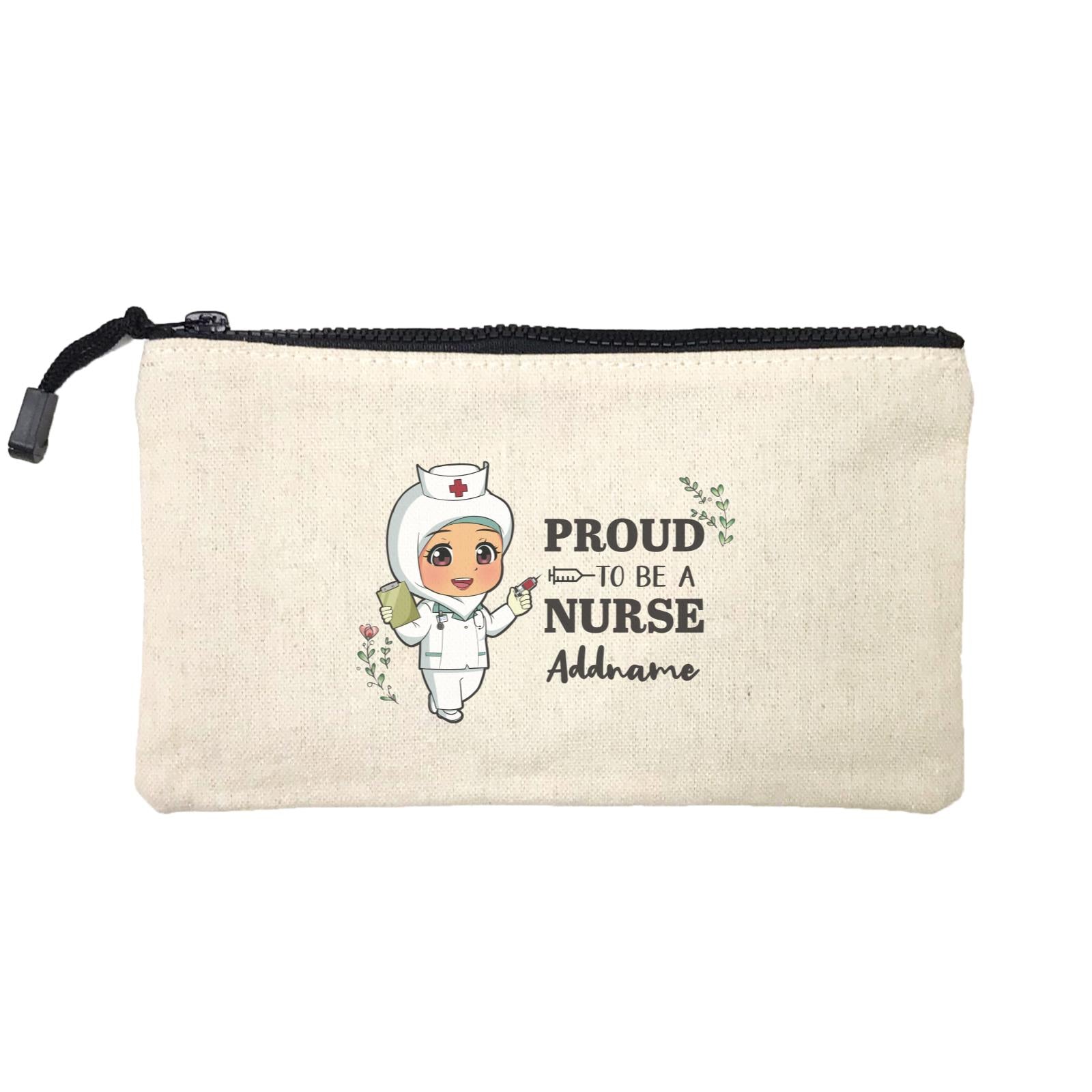 Proud To Be A Nurse Chibi Female Malay Mini Accessories Stationery Pouch