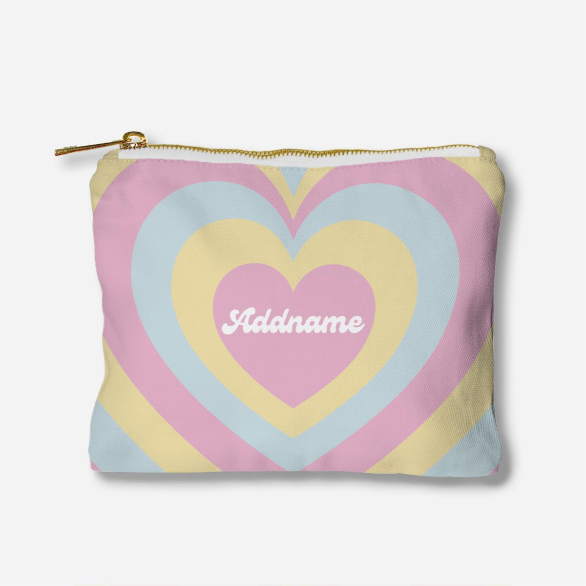Affection Series Full Print Zipper Pouch - Bubblegum